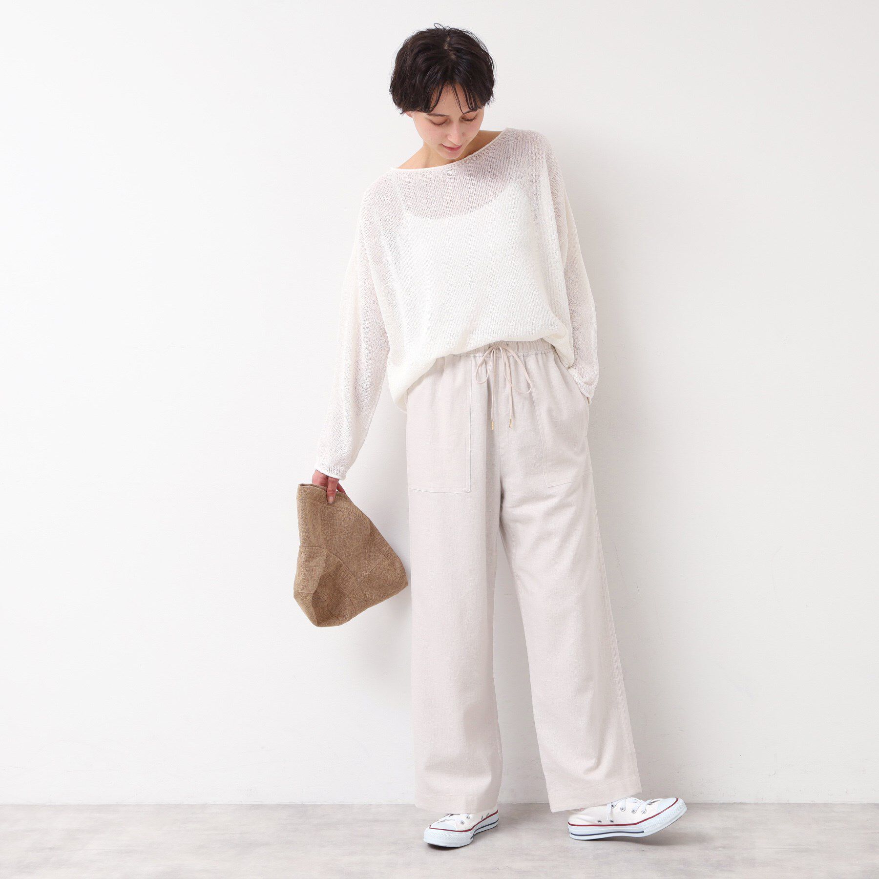 Dessin「【日本製・洗える】ニュアンスワイドプルオーバー」|ニット・セーター|