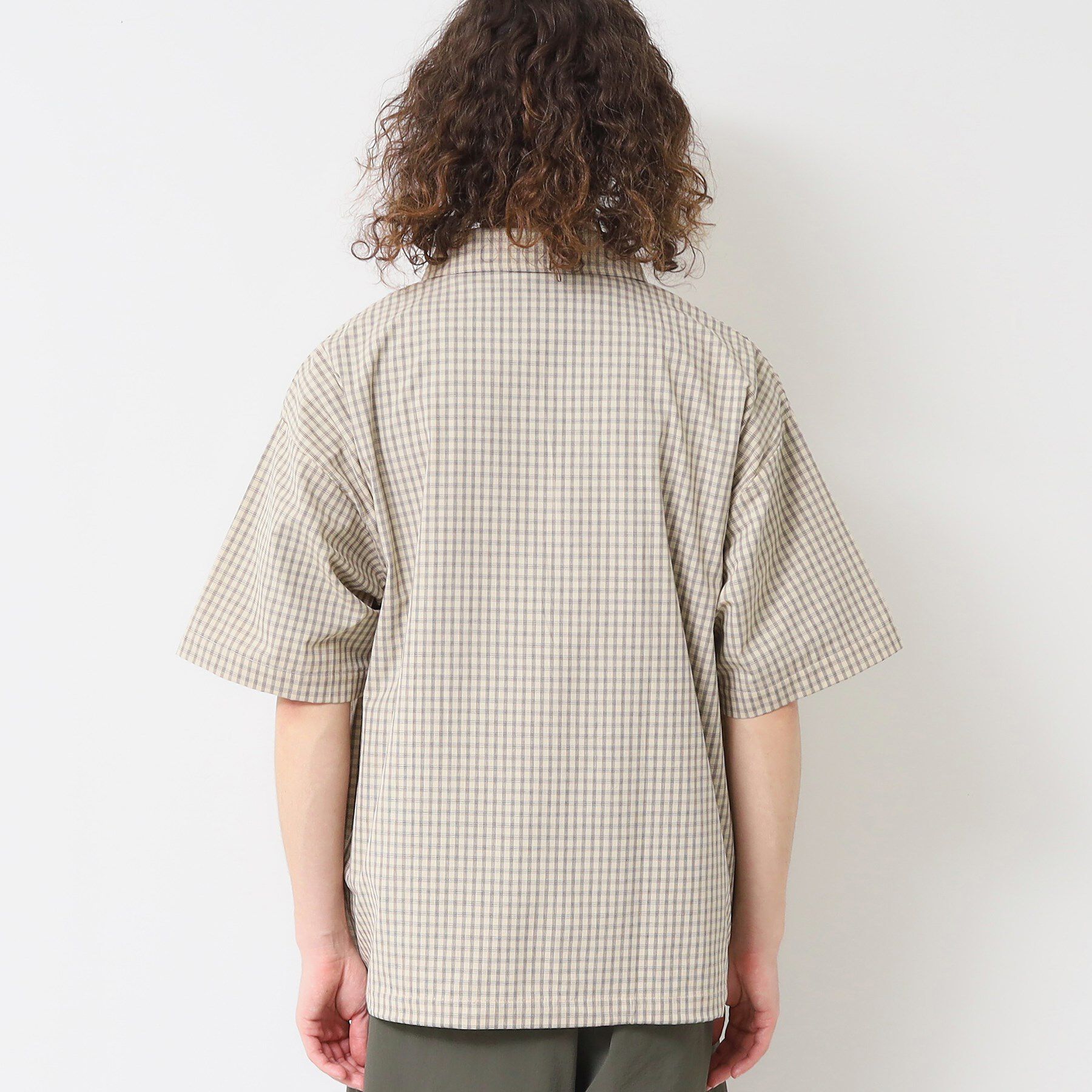 Dessin「【洗える】チェック柄ハーフスリーブブルゾン」|ブルゾン・スタジャン|