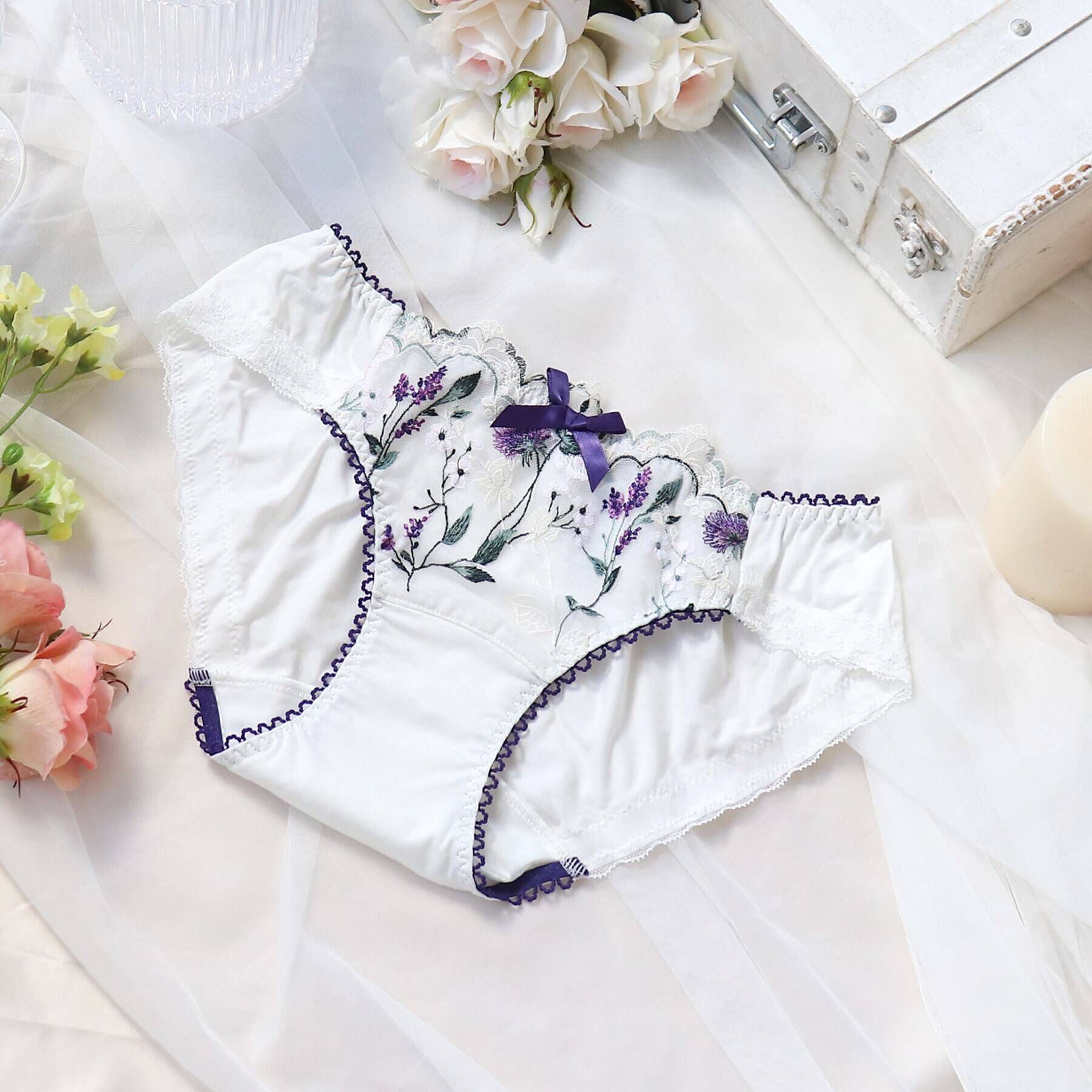 Risa Magli「アンジュ サニタリーショーツ」|インナー|パープル(080)