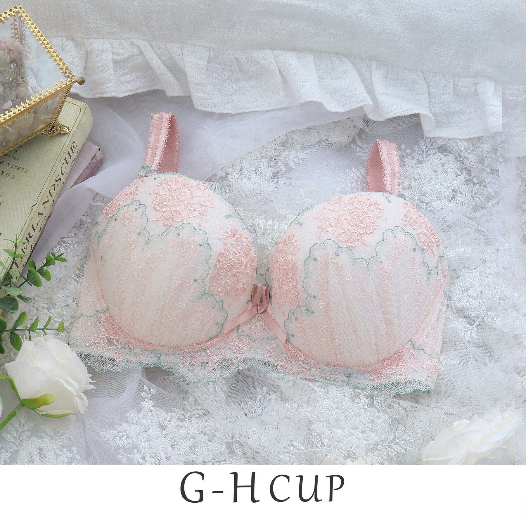 Risa Magli「エステラ ブラジャー」|インナー|ピンク(070)