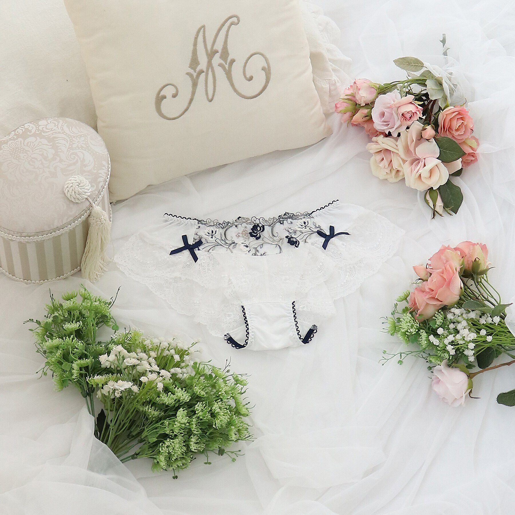 Risa Magli「カトリーヌ フレアショーツ」|インナー|ネイビー(093)