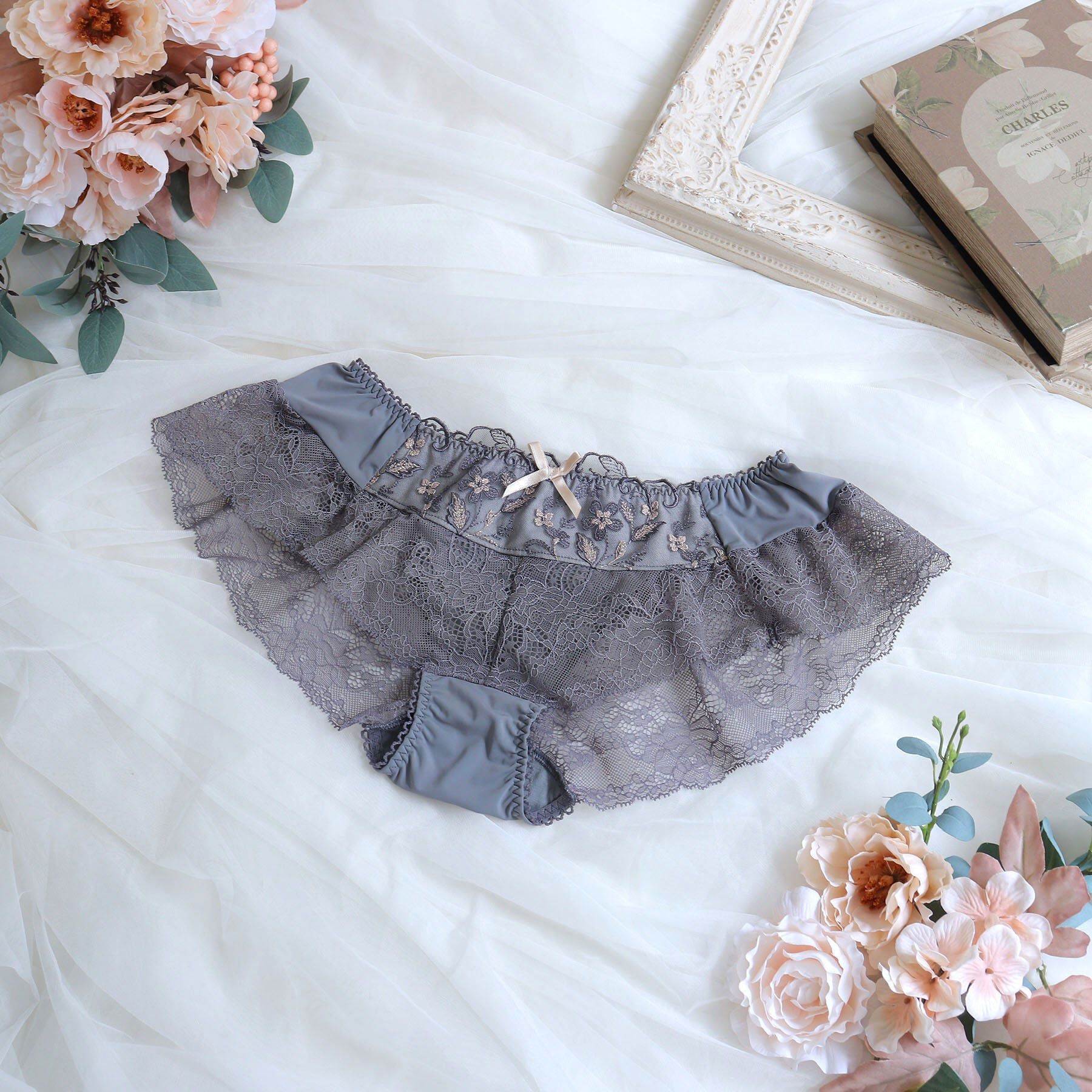 Risa Magli「ボーナ フレアショーツ」|インナー|グレー(012)