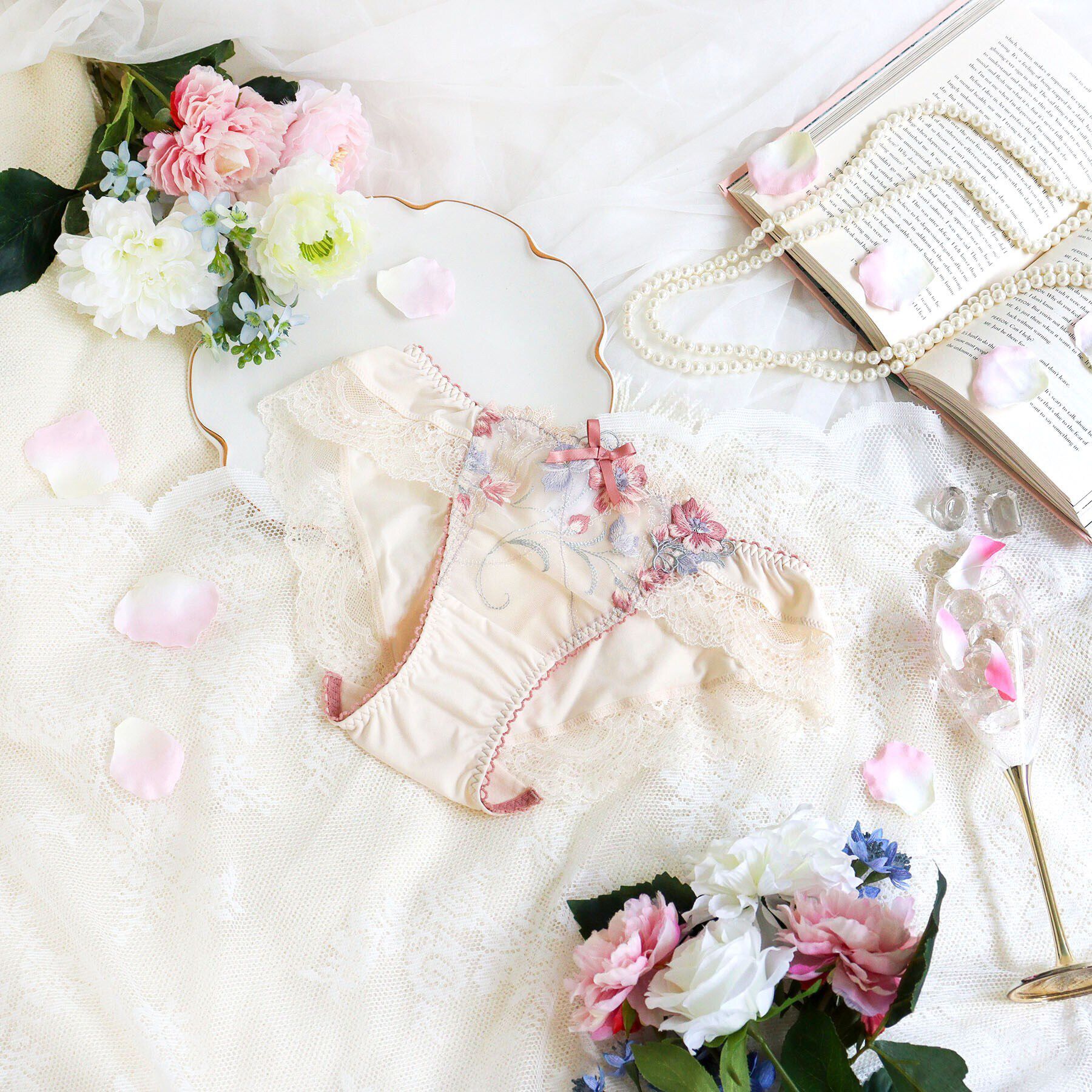 Risa Magli「テリン ノーマルショーツ」|インナー|ピンク(071)