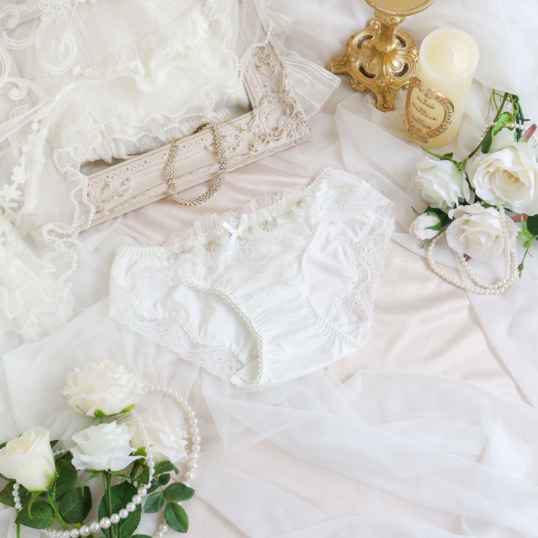 Risa Magli「リタ サニタリーショーツ」|インナー|ホワイト(001)