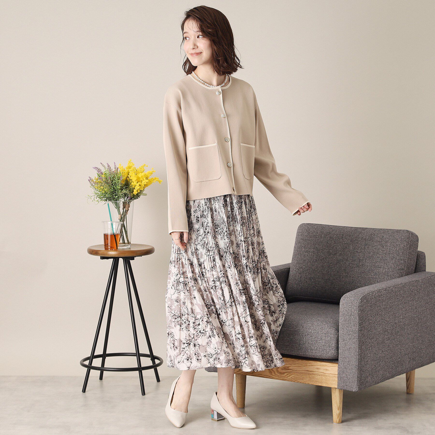 ITS&rsquo;DEMO「【通勤／手洗い可】配色ニットカーデ」|カーディガン|