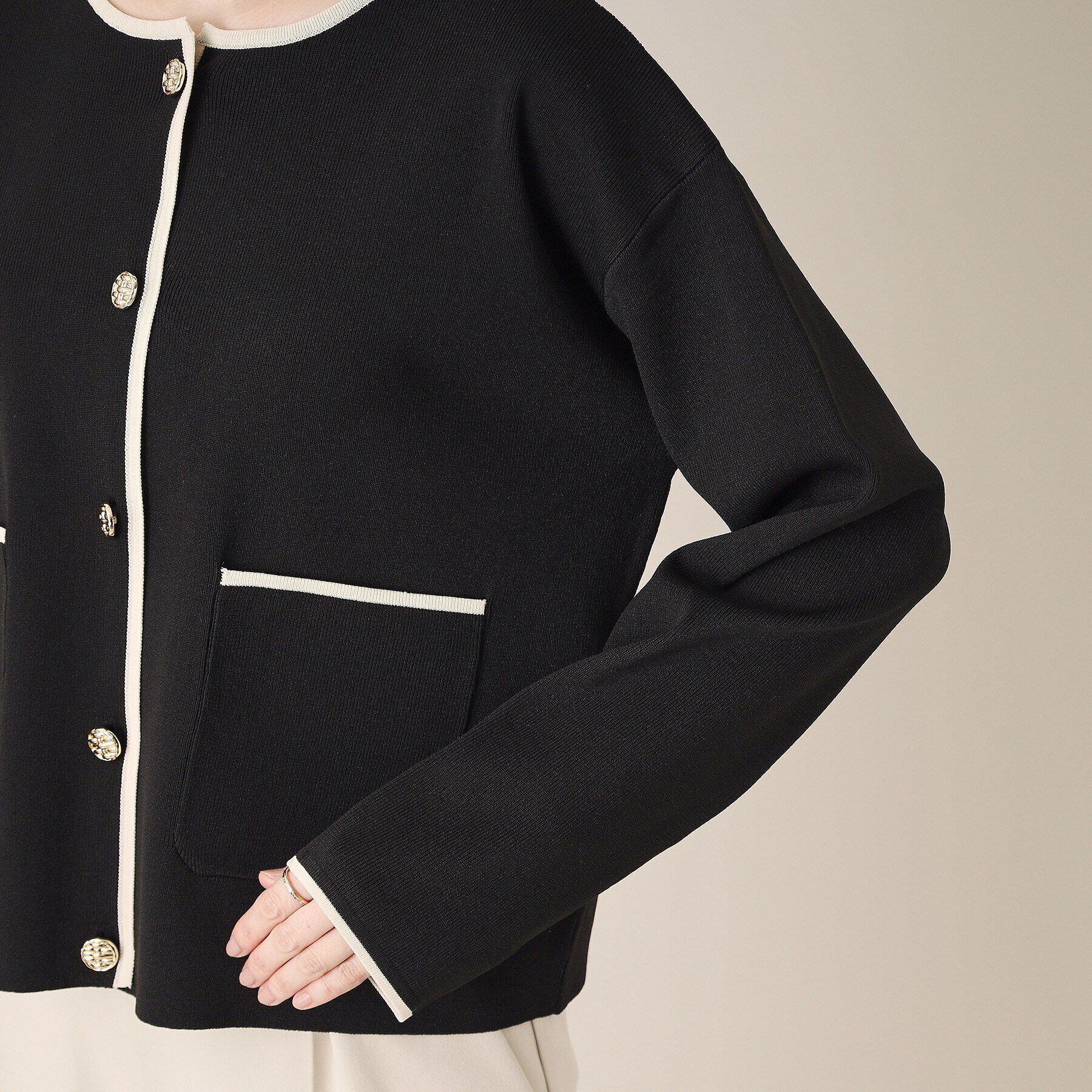 ITS&rsquo;DEMO「【通勤／手洗い可】配色ニットカーデ」|カーディガン|