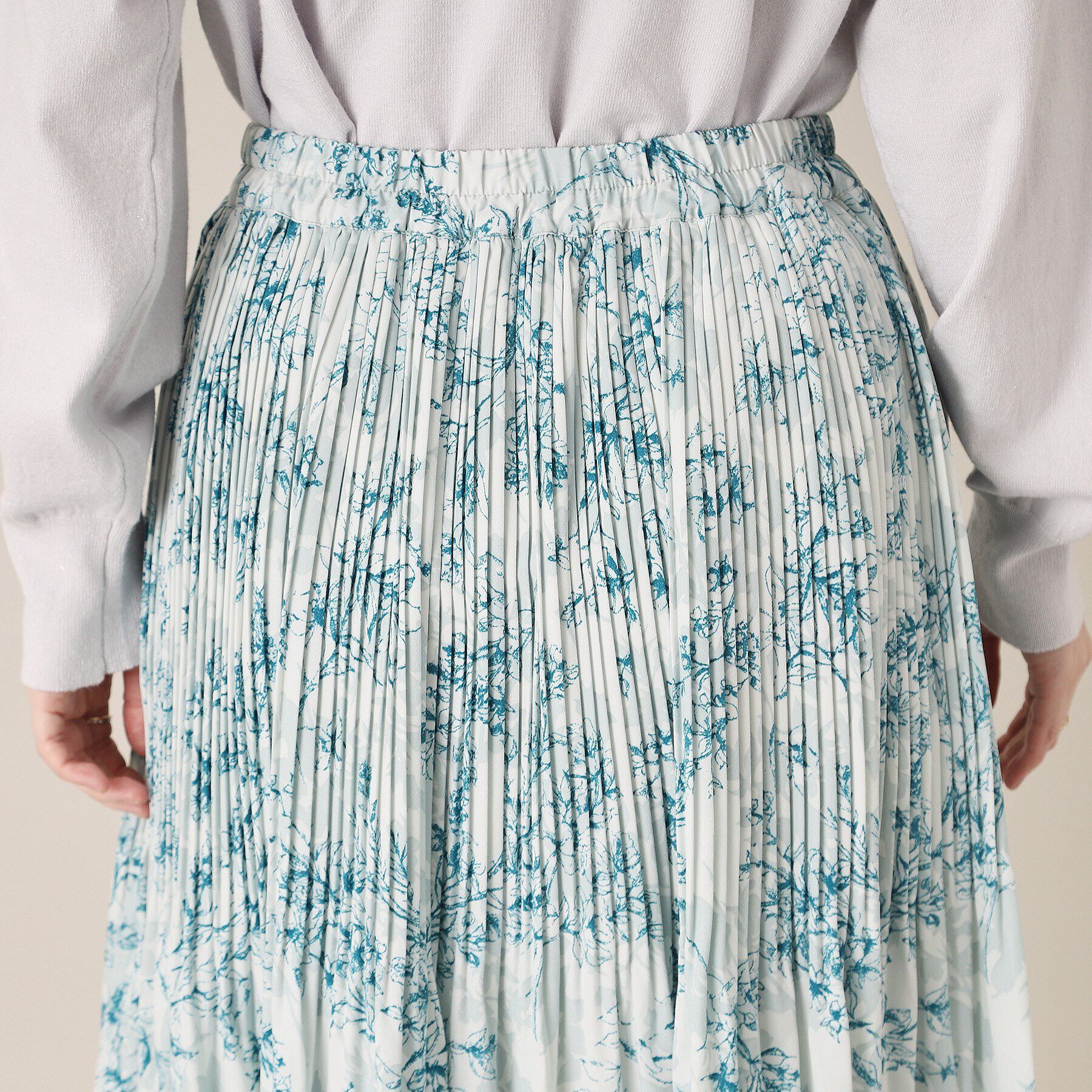 ITS&rsquo;DEMO「【通勤／手洗い可／ウエスト総ゴム】花柄プリーツスカート」|スカート|