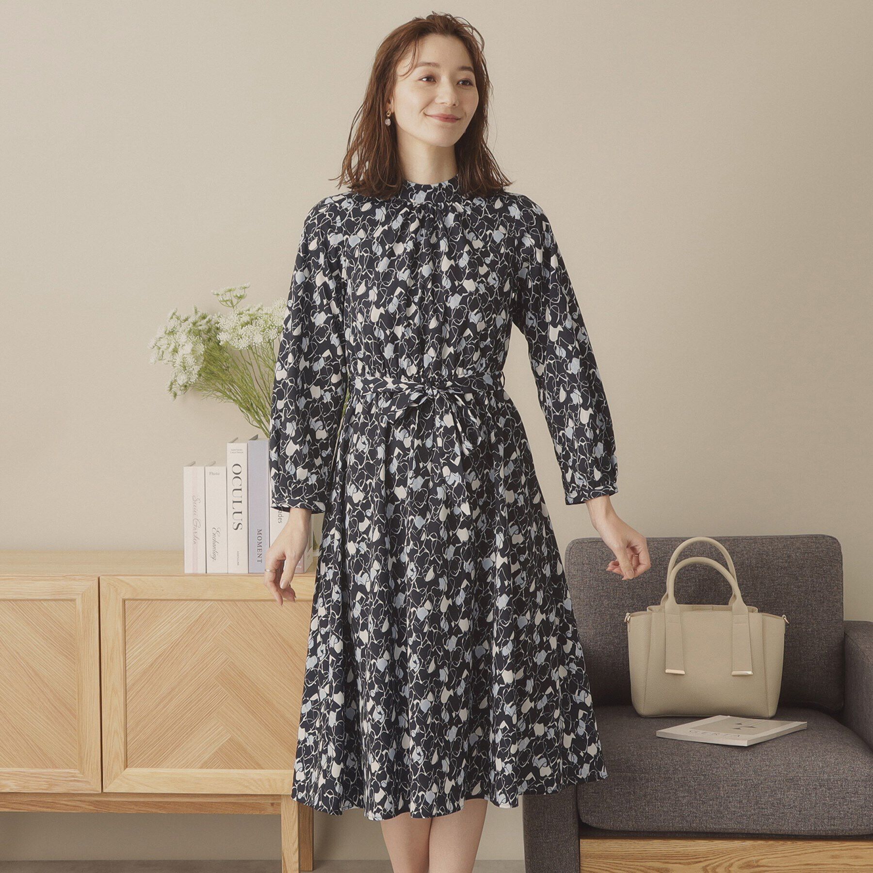 ITS&rsquo;DEMO「【手洗い可／ウエストゴム】ハートプリントワンピース」|ワンピース|