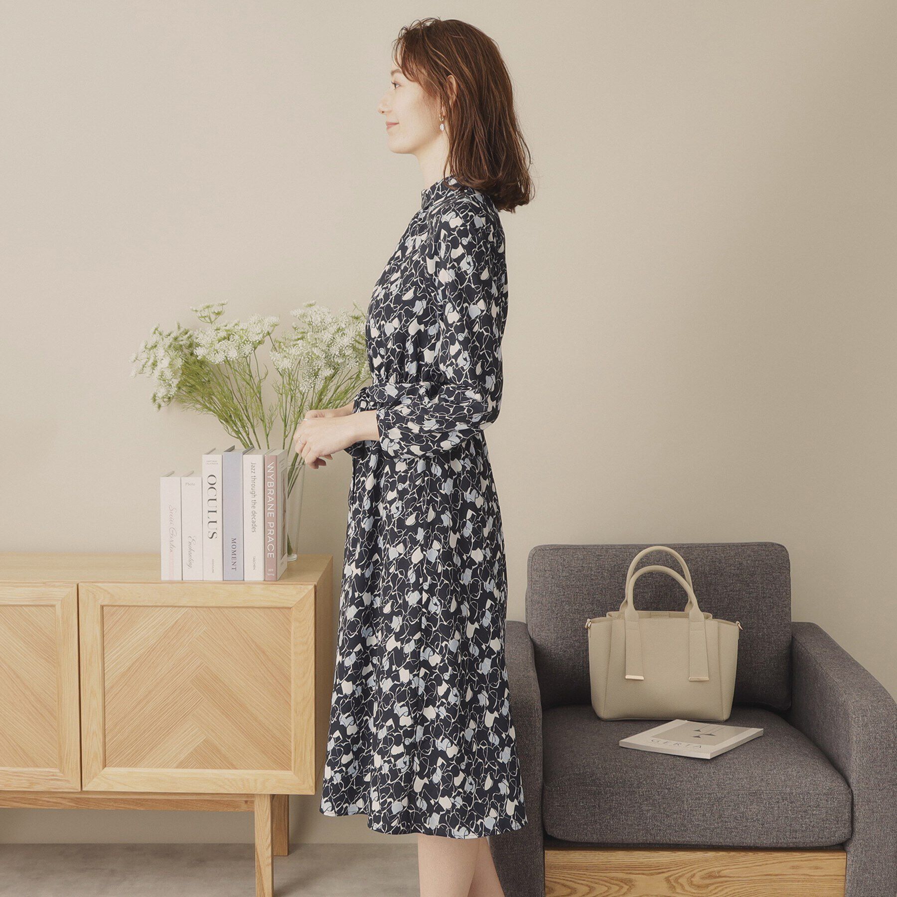 ITS&rsquo;DEMO「【手洗い可／ウエストゴム】ハートプリントワンピース」|ワンピース|