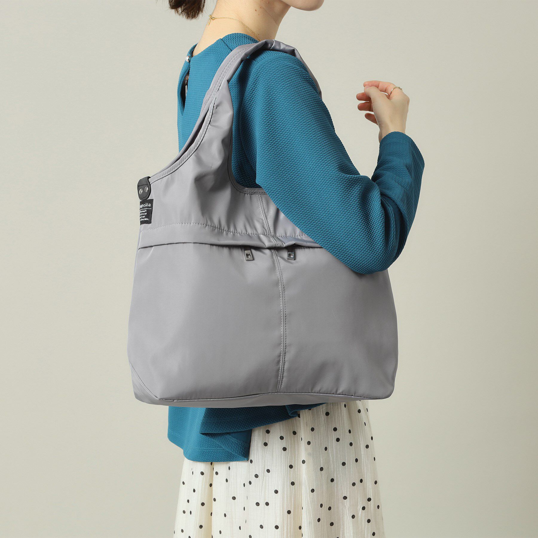 ITS&rsquo;DEMO「【2WAY】高密度バルーン10Pトート」|トートバッグ|グレー(012)