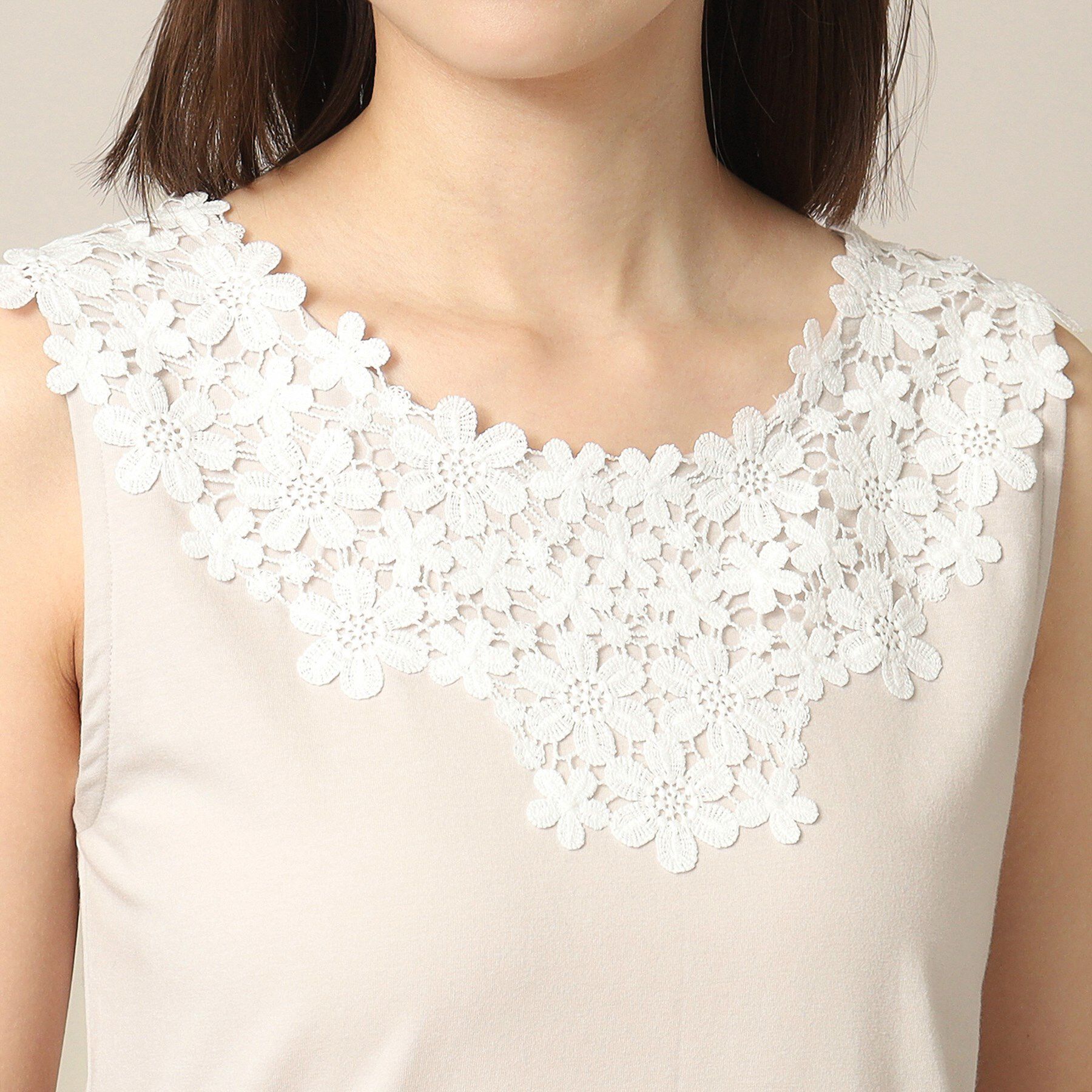 ITS&rsquo;DEMO「【洗濯機OK】レースタンクトップ」|キャミソール|