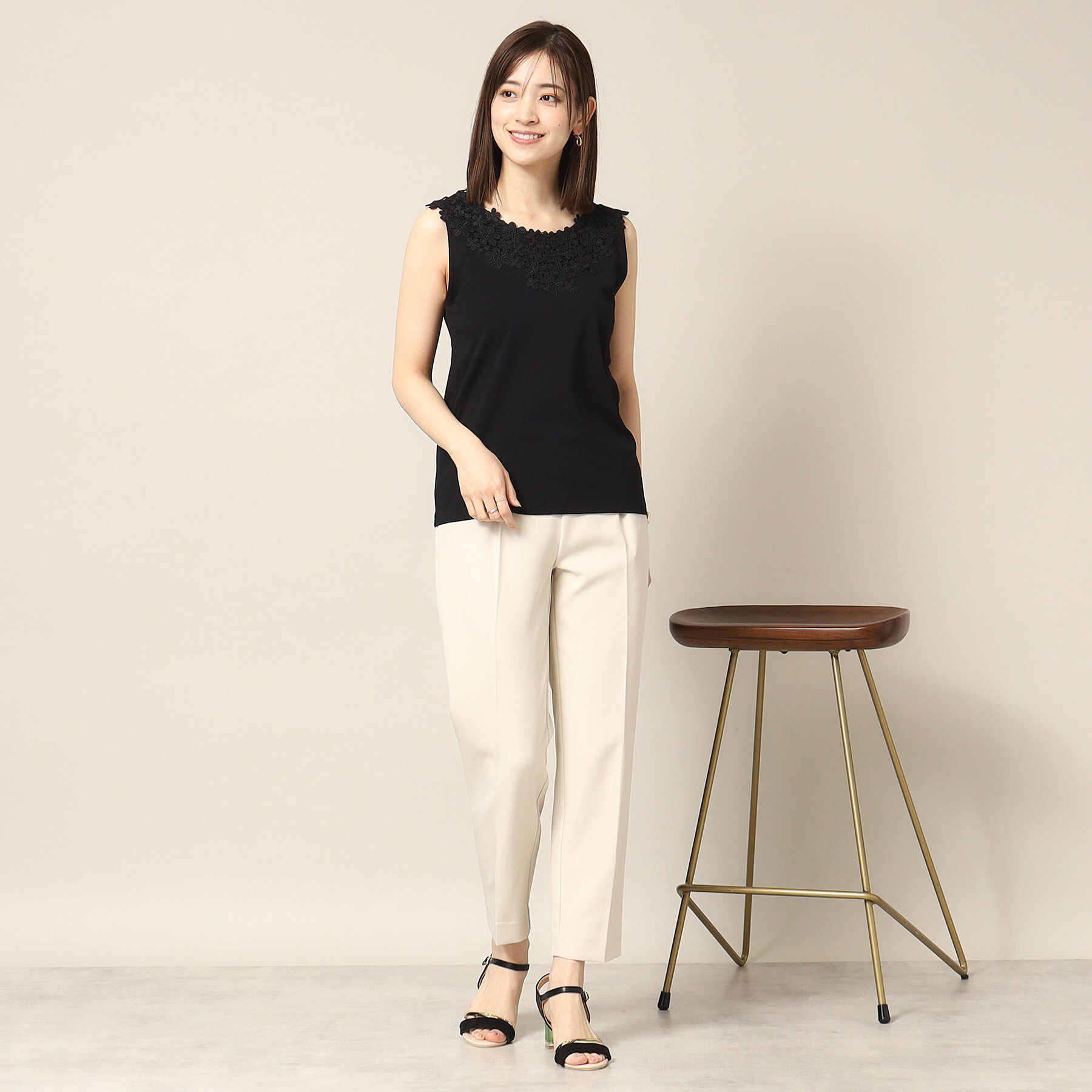 ITS&rsquo;DEMO「【洗濯機OK】レースタンクトップ」|キャミソール|