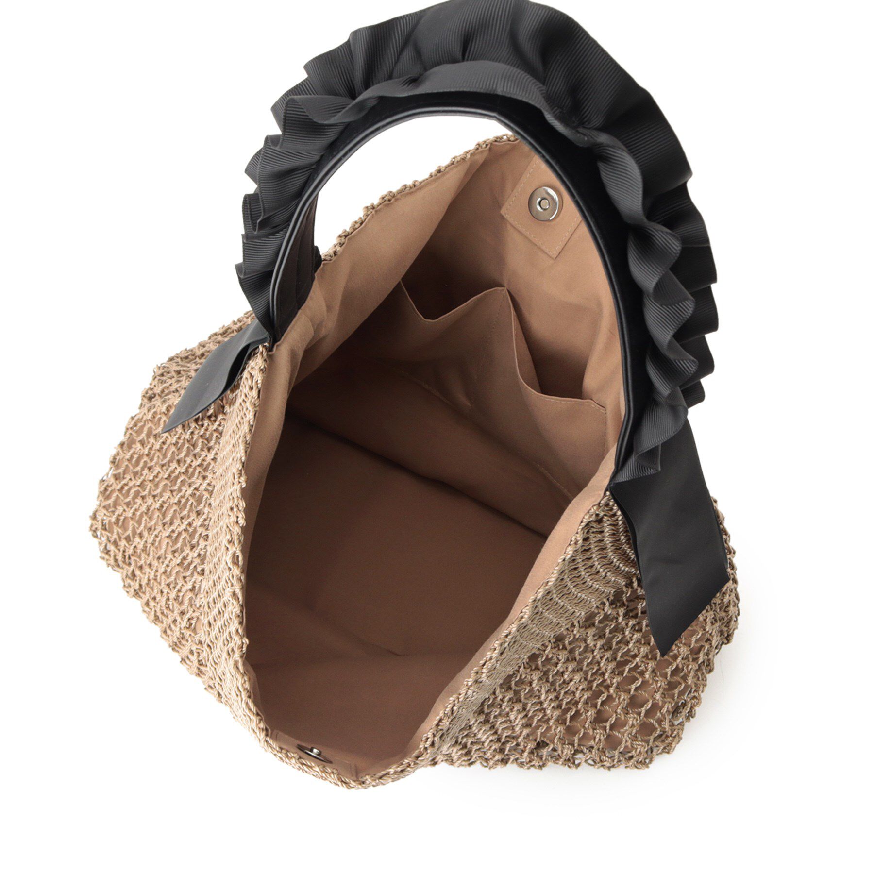 ITS&rsquo;DEMO「コード編みフリルワンハンドルトート」|トートバッグ|