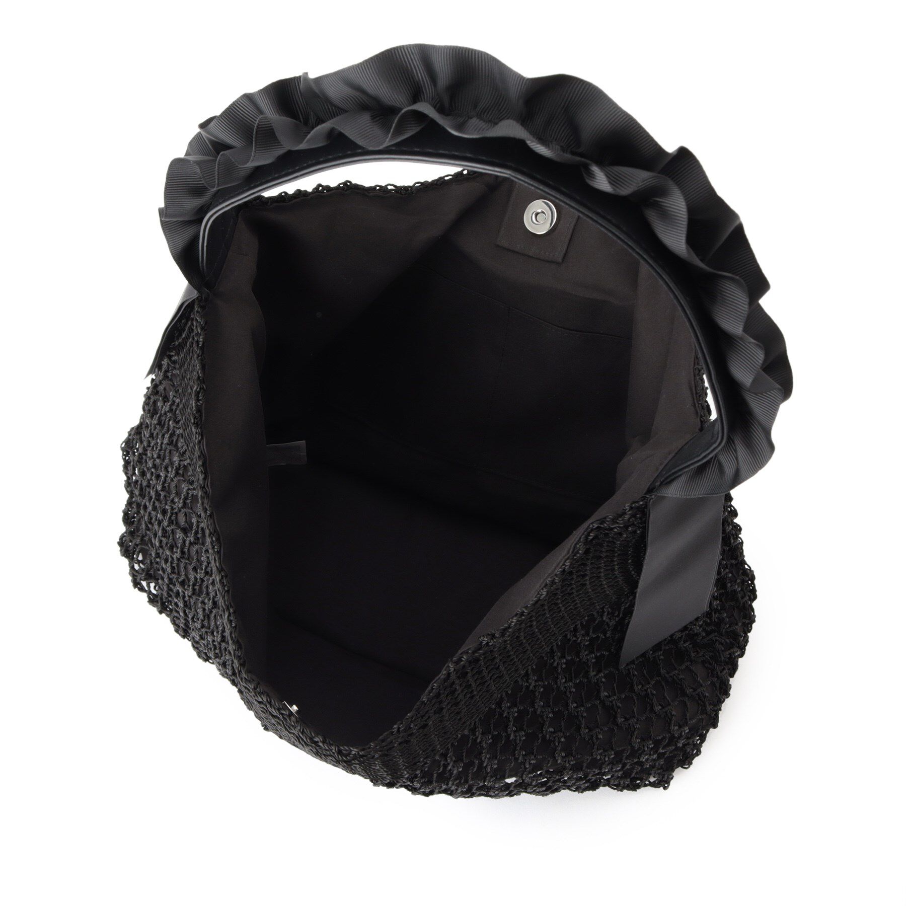 ITS&rsquo;DEMO「コード編みフリルワンハンドルトート」|トートバッグ|