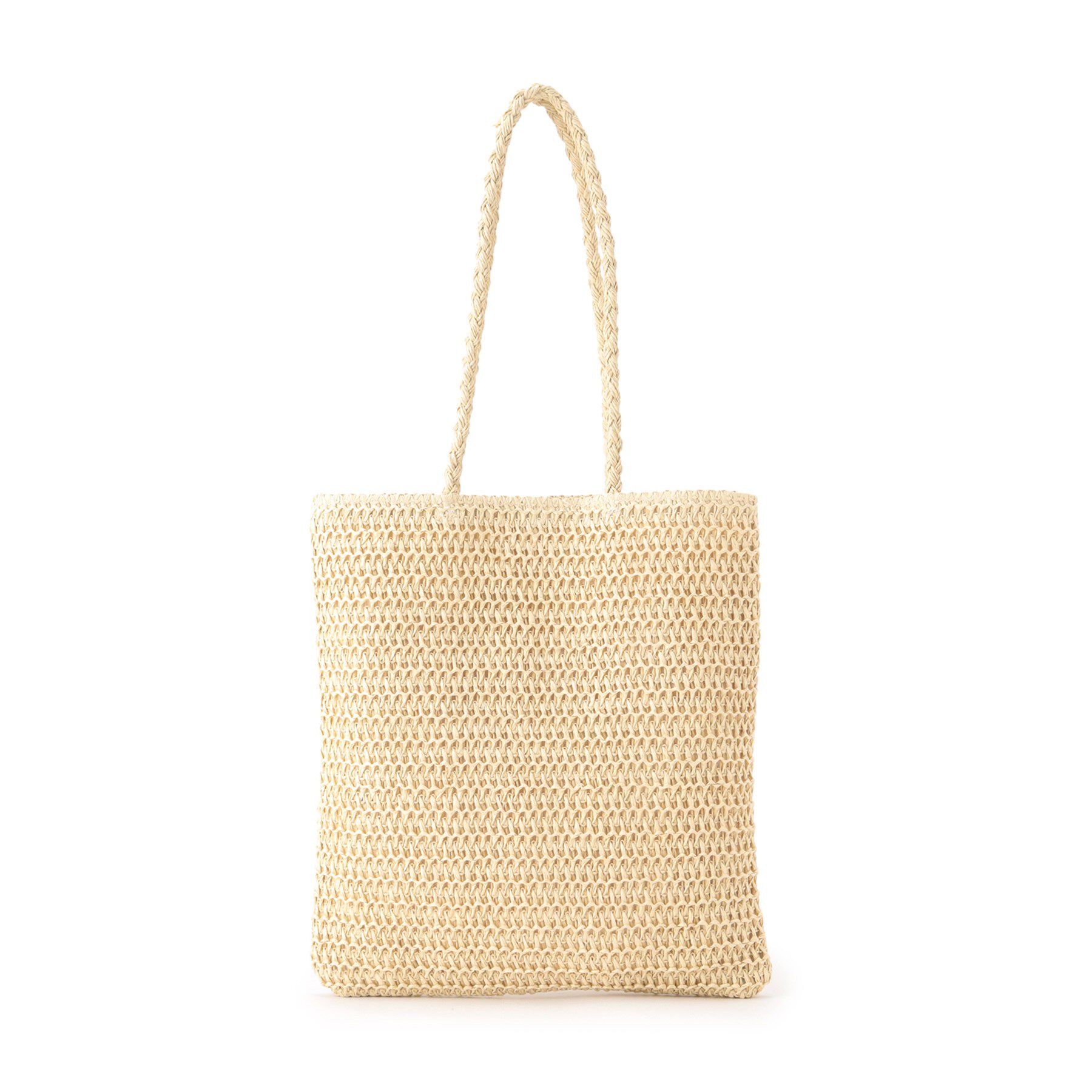 ITS&rsquo;DEMO「雑材サガラ刺繍フラットトート」|トートバッグ|