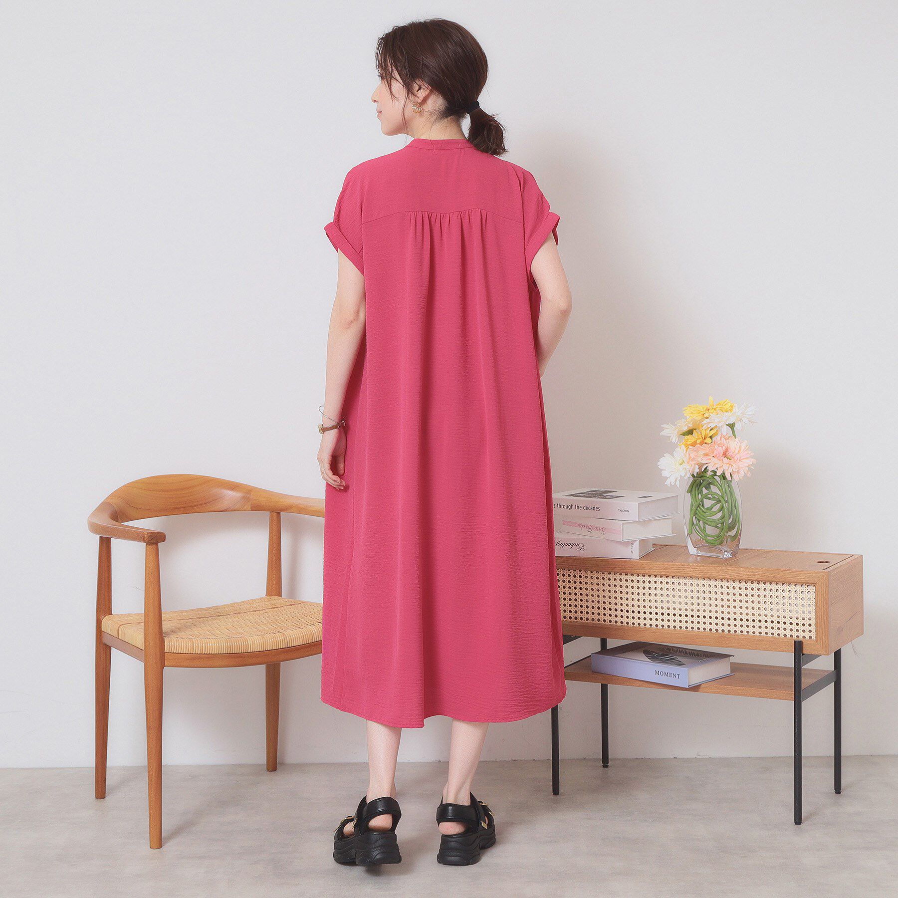 ITS&rsquo;DEMO「【接触冷感／吸水速乾／洗濯機OK】イージーケア前開きワンピース＜ラク服シリーズ＞」|ワンピース|