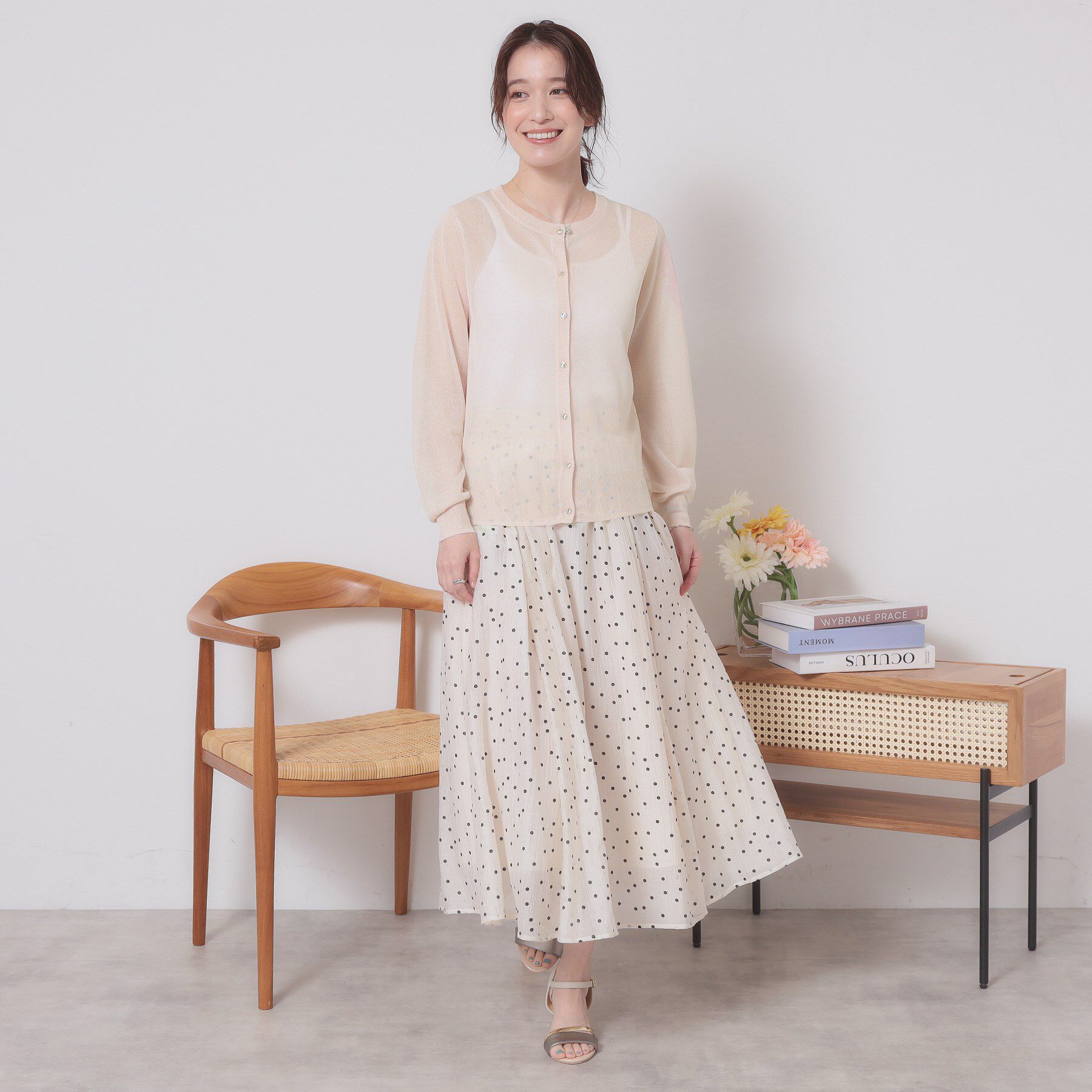 ITS&rsquo;DEMO「【定番人気／手洗い可／M・L展開】ラメクルーカーデ」|カーディガン|