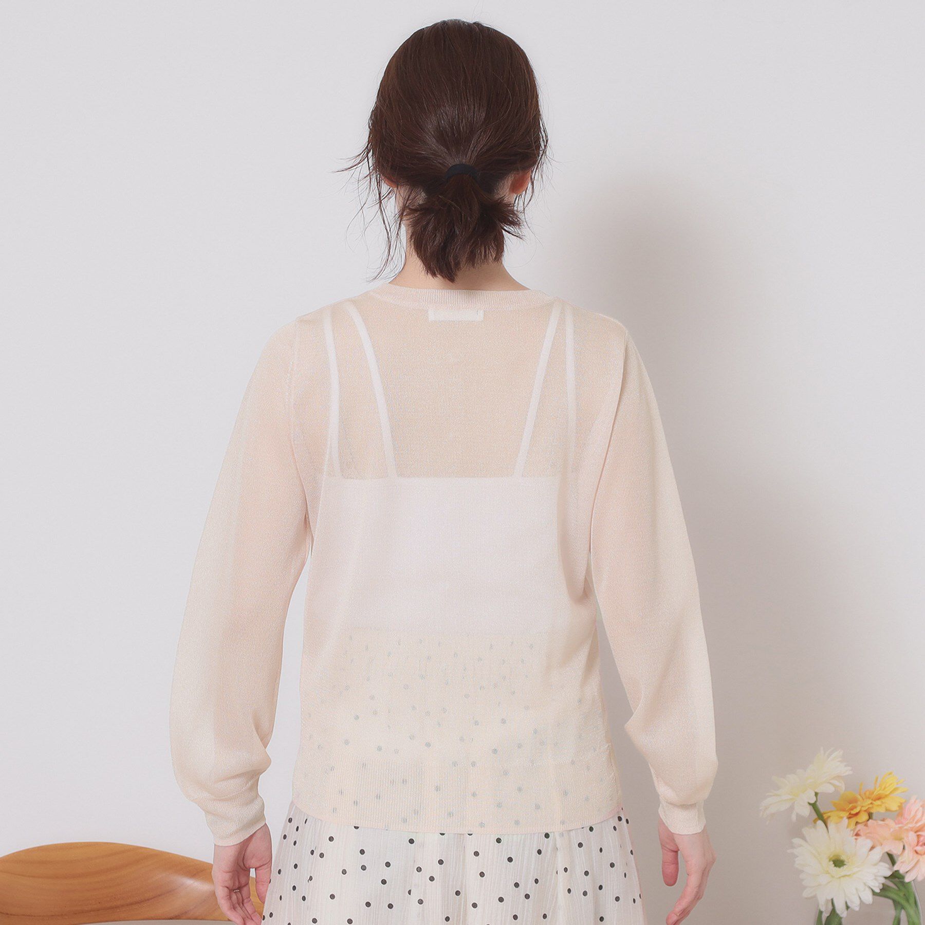 ITS&rsquo;DEMO「【定番人気／手洗い可／M・L展開】ラメクルーカーデ」|カーディガン|