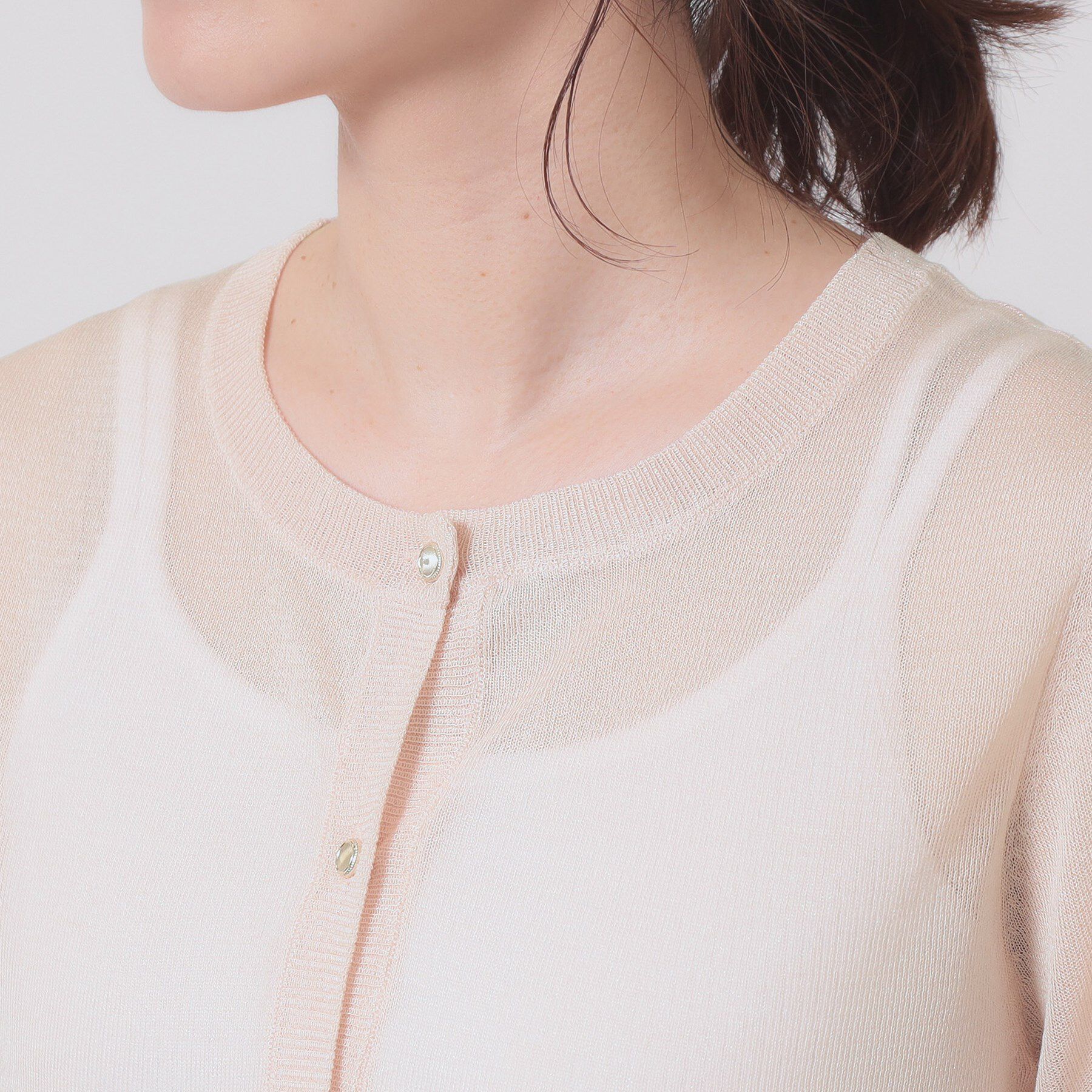 ITS&rsquo;DEMO「【定番人気／手洗い可／M・L展開】ラメクルーカーデ」|カーディガン|