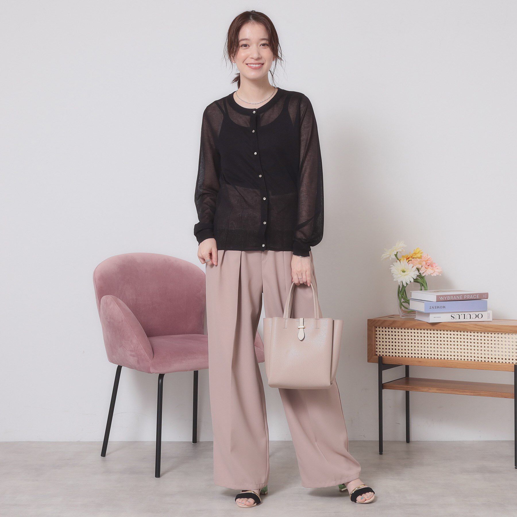 ITS&rsquo;DEMO「【定番人気／手洗い可／M・L展開】ラメクルーカーデ」|カーディガン|