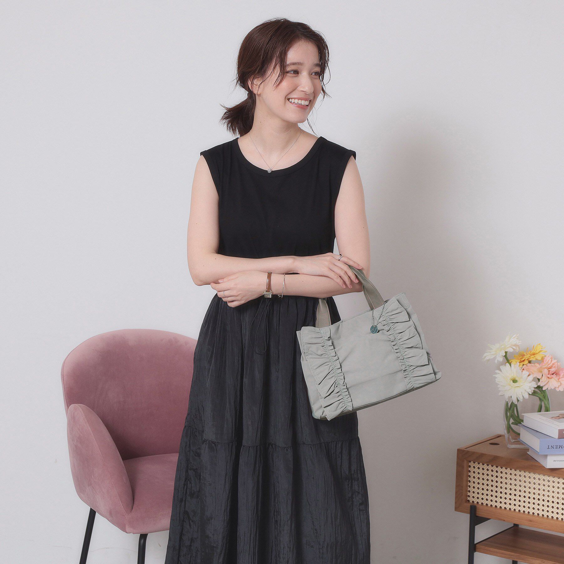 ITS&rsquo;DEMO「フリルミニトート」|ハンドバッグ|