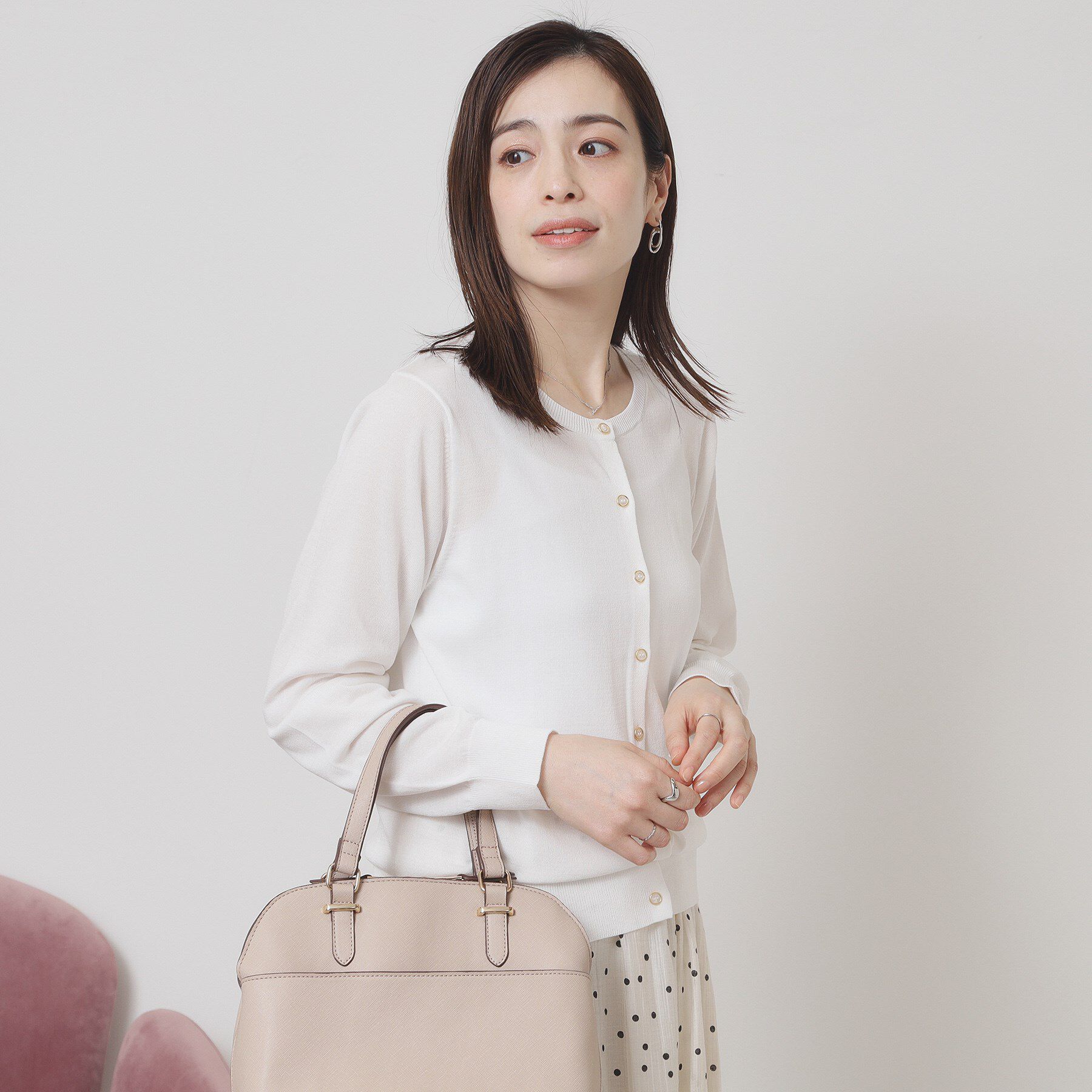 ITS&rsquo;DEMO「【UV／冷感／毛玉防止／手洗い可／M・L展開】クルーニットカーディガン」|カーディガン|