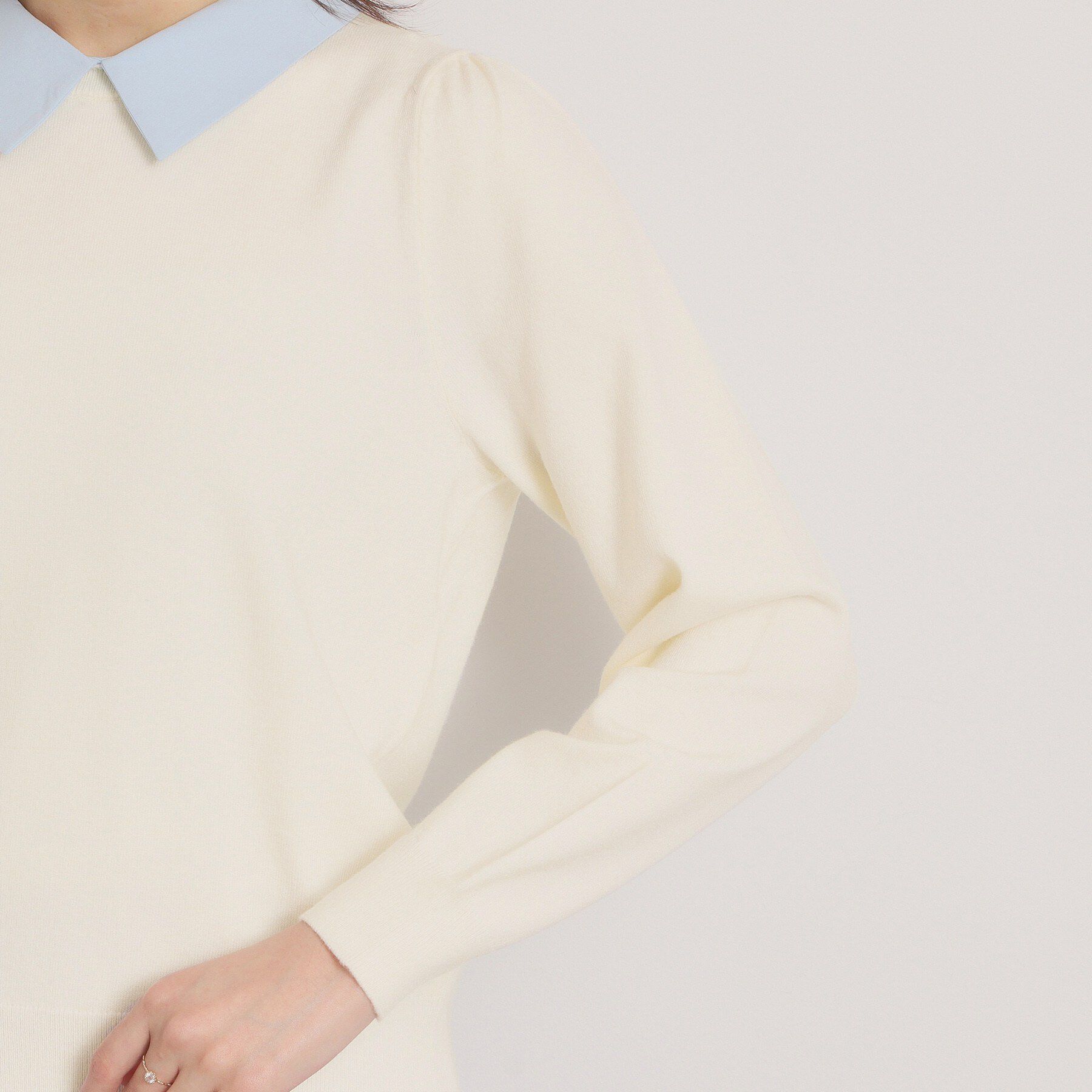 ITS&rsquo;DEMO「【手洗い可】シャツ襟付きニット」|ニット・セーター|