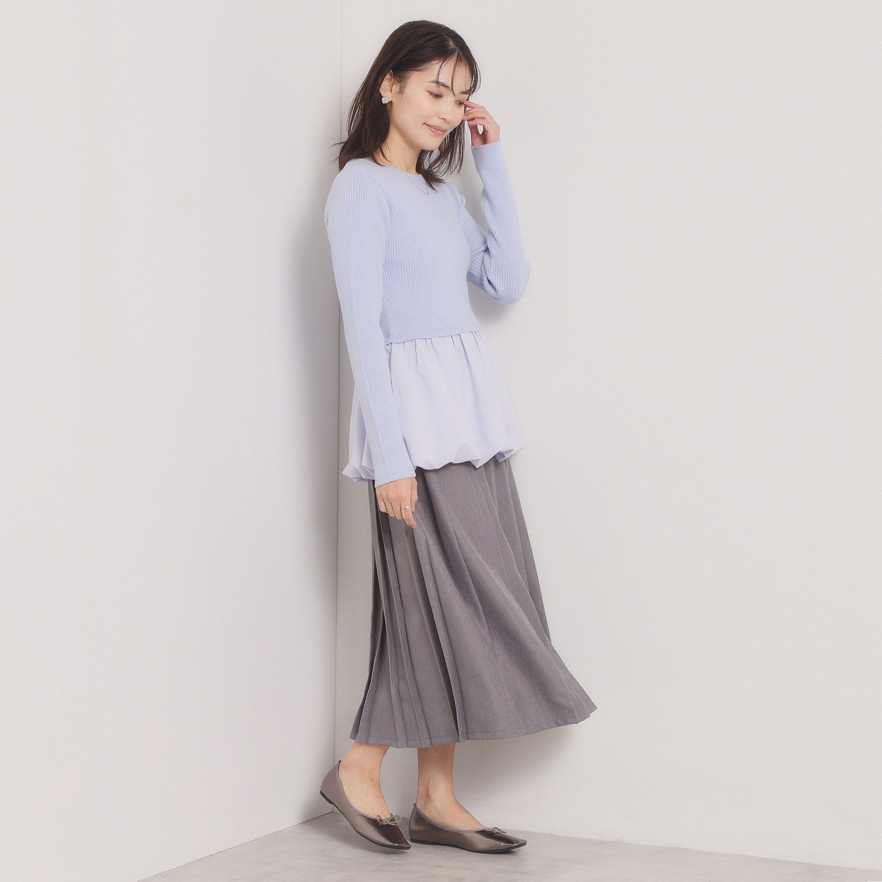 ITS&rsquo;DEMO「【手洗い可】裾バルーンドッキングニット」|ニット・セーター|