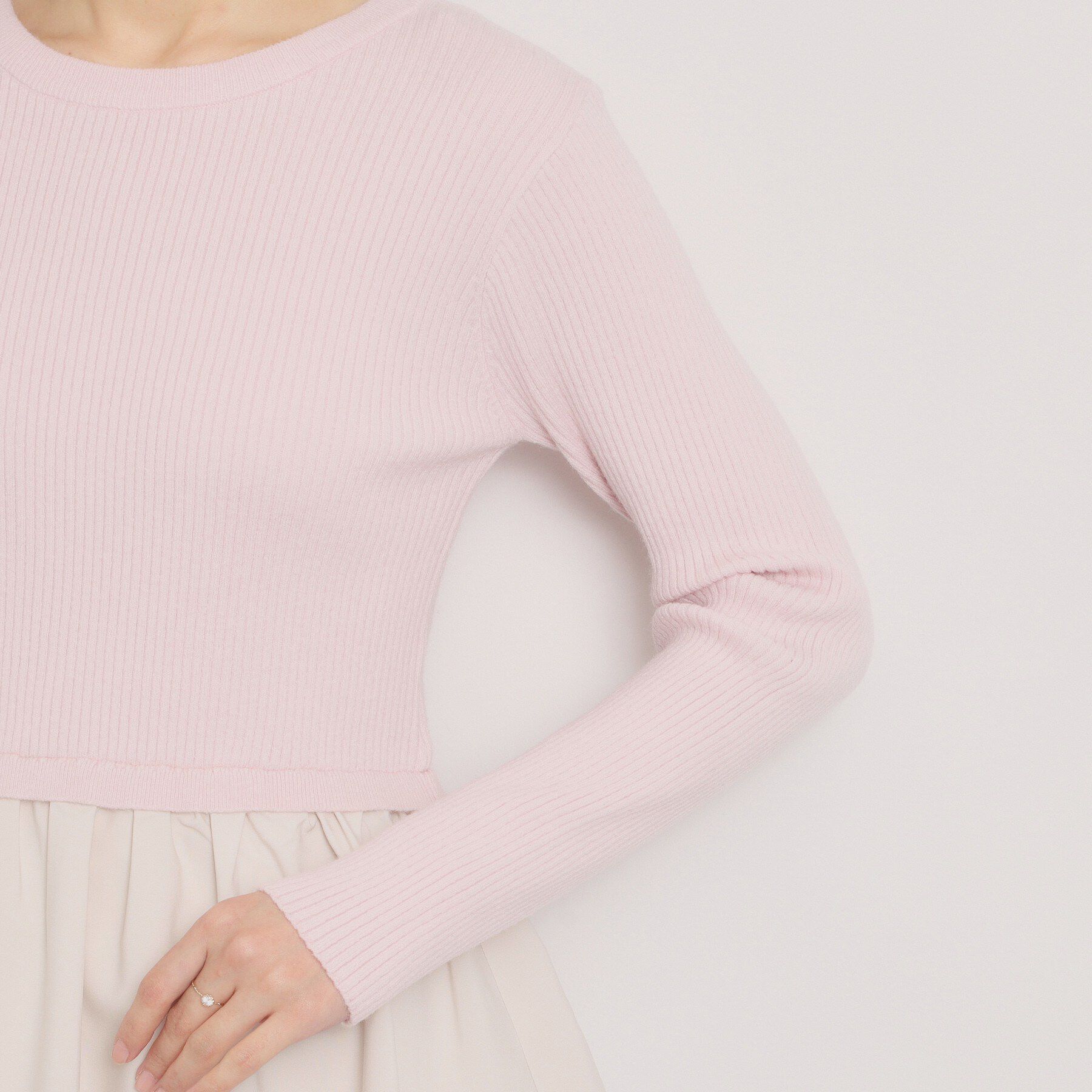 ITS&rsquo;DEMO「【手洗い可】裾バルーンドッキングニット」|ニット・セーター|