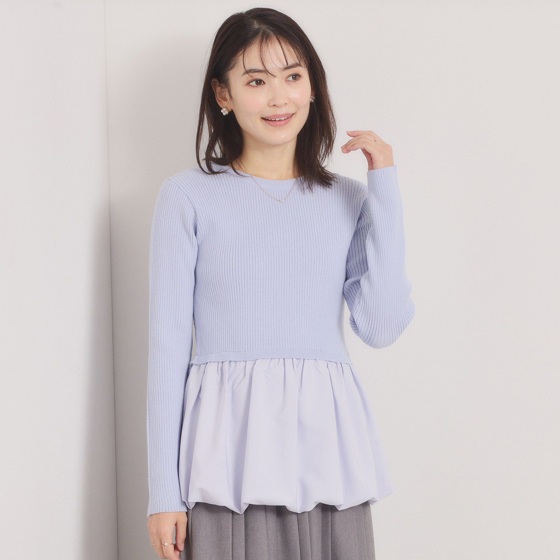 ITS&rsquo;DEMO「【手洗い可】裾バルーンドッキングニット」|ニット・セーター|