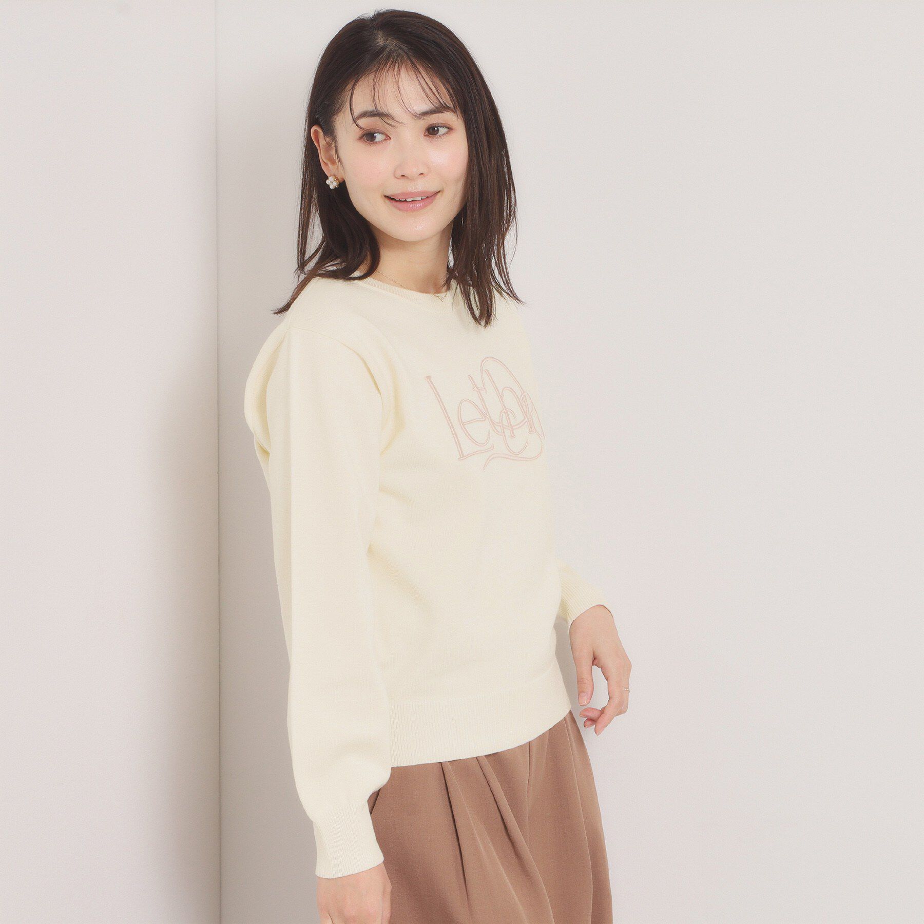 ITS&rsquo;DEMO「【手洗い可】ロゴ刺繍ニット」|ニット・セーター|