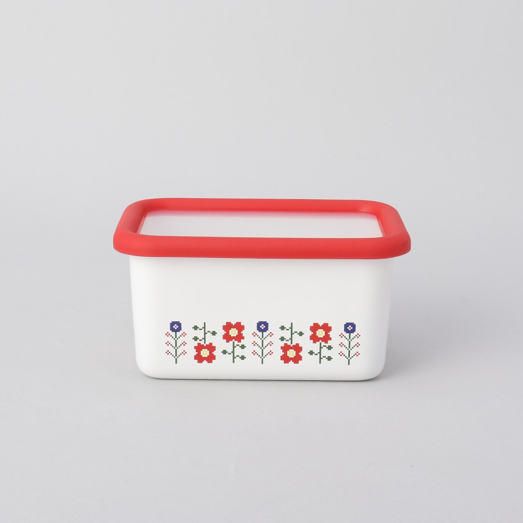 212 KITCHEN STORE「ミーサ深型角容器Ｓ RD ＜富士ホーロー ＞」|食器・キッチングッズ|