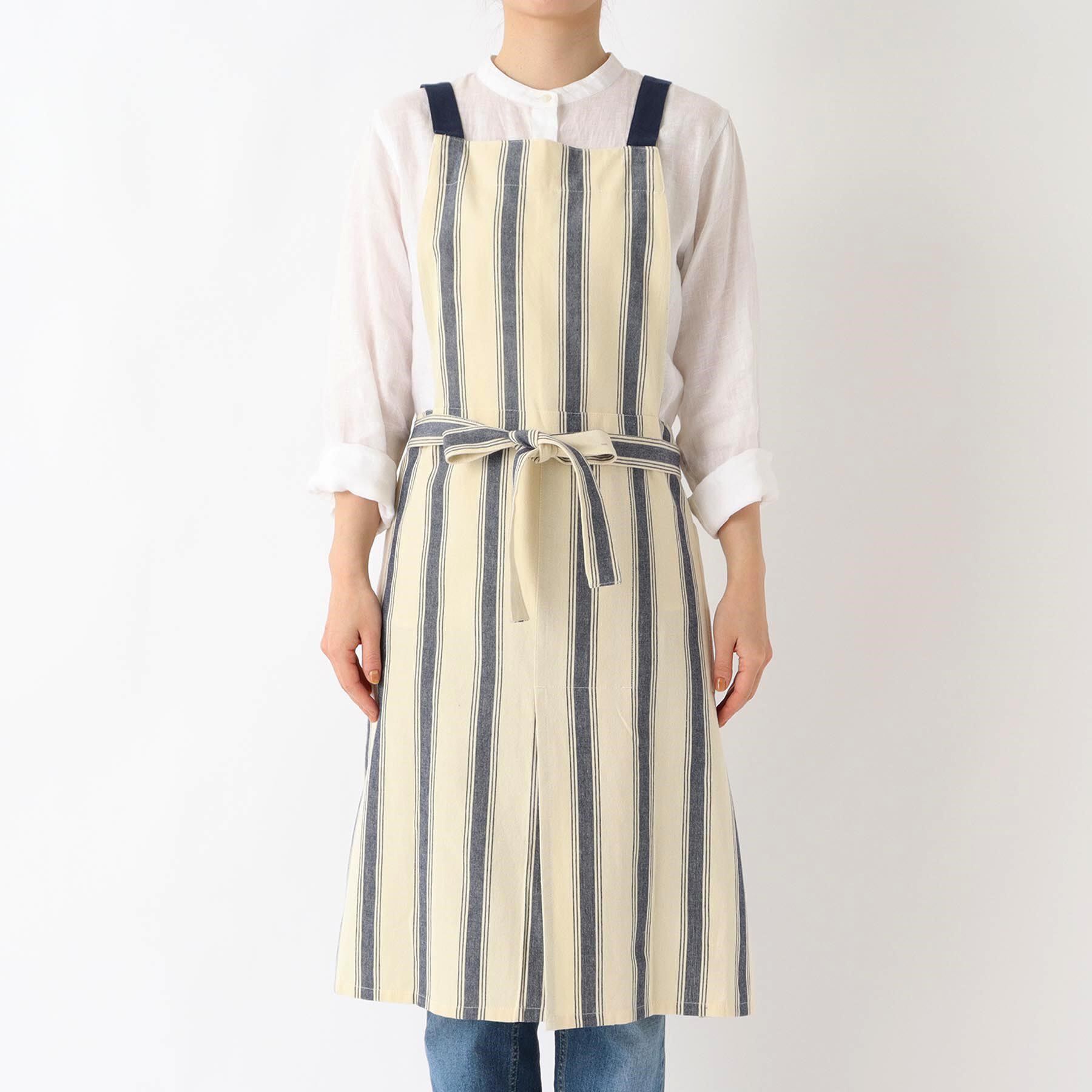212 KITCHEN STORE「ダブルストライプ フルエプロン 2way NV ＜212Kオリジナル＞」|食器・キッチングッズ|