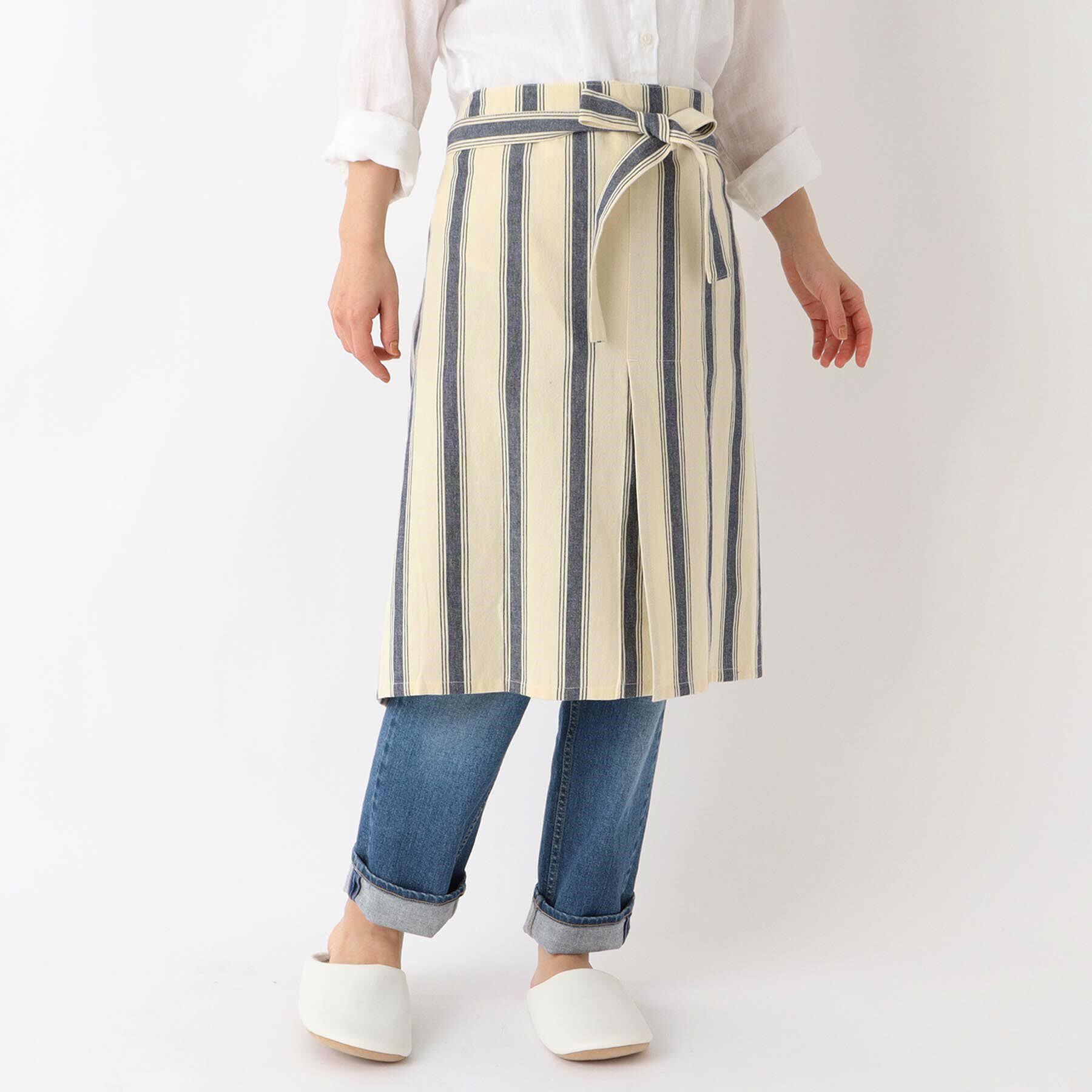 212 KITCHEN STORE「ダブルストライプ フルエプロン 2way NV ＜212Kオリジナル＞」|食器・キッチングッズ|