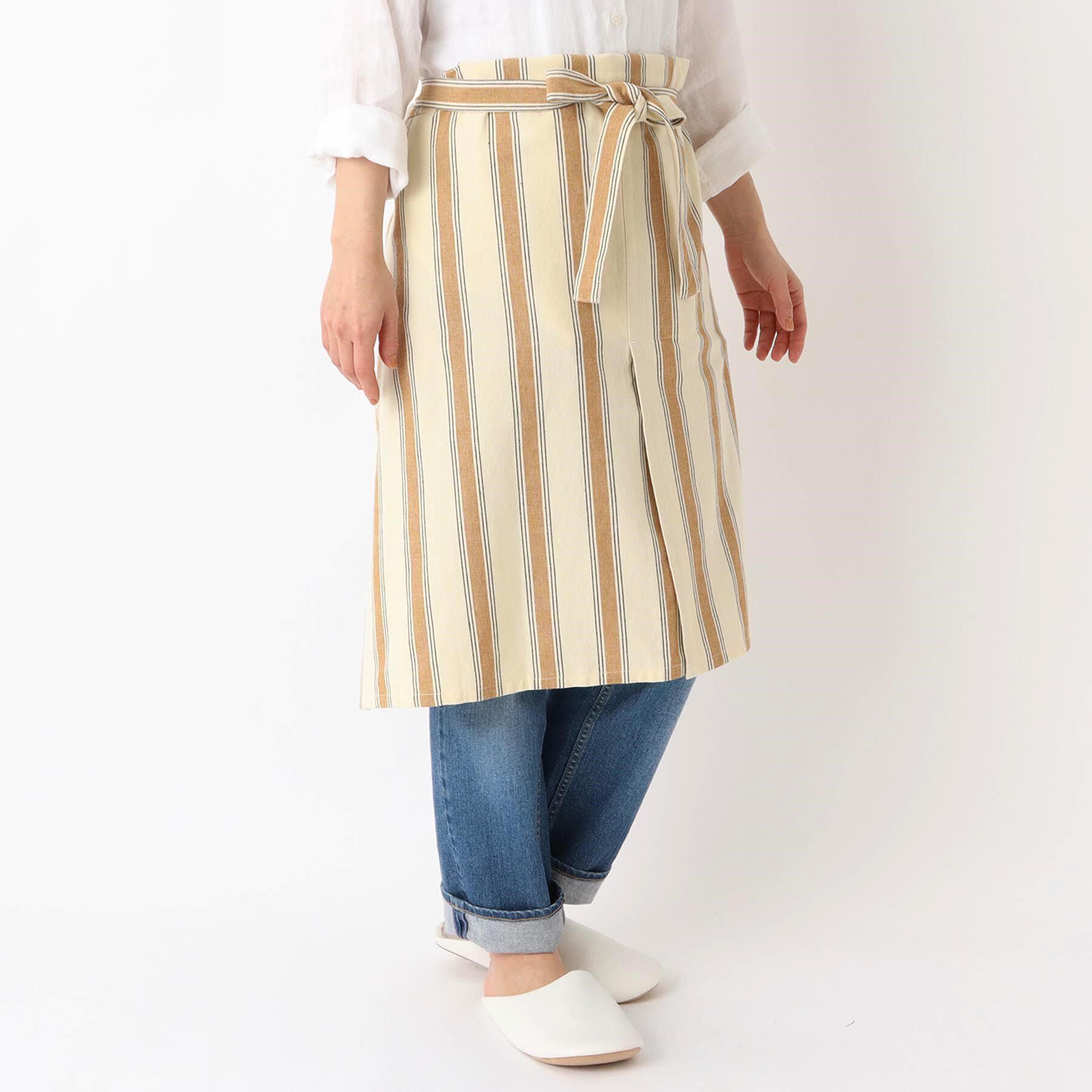 212 KITCHEN STORE「ダブルストライプ フルエプロン 2way MU ＜212Kオリジナル＞」|食器・キッチングッズ|