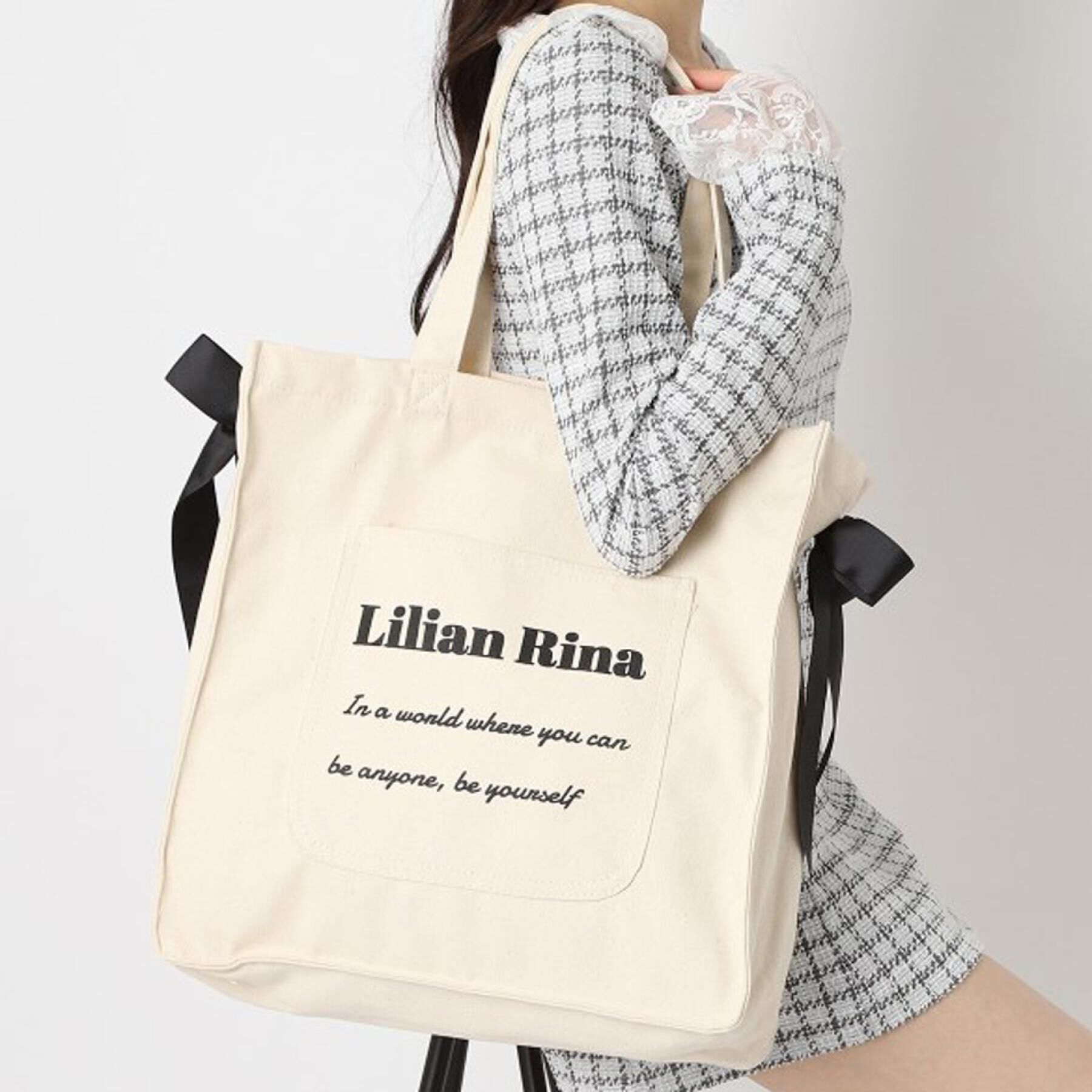 Ober Tashe「【新色入荷】推し活にもぴったり！リリアンリーナサイドリボントートバッグ」|トートバッグ|