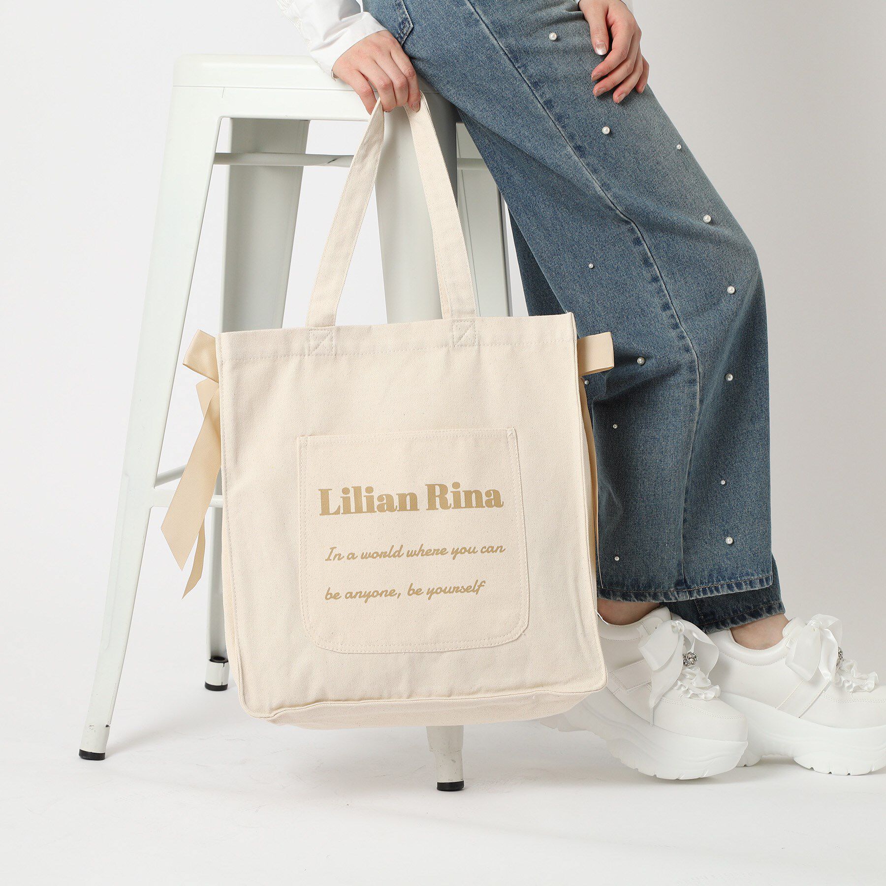 Ober Tashe「【新色入荷】推し活にもぴったり！リリアンリーナサイドリボントートバッグ」|トートバッグ|