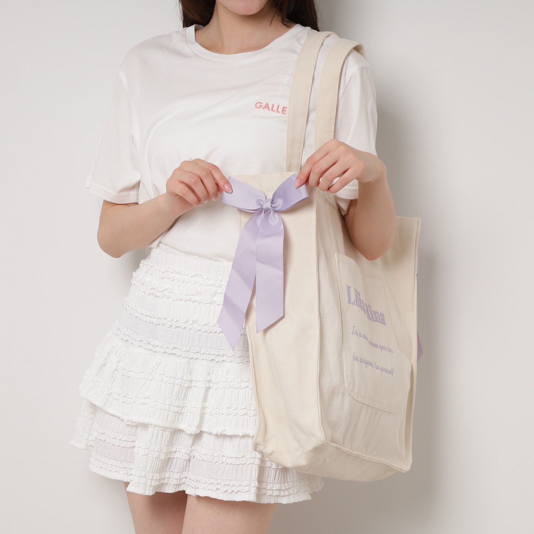 Ober Tashe「【新色入荷】推し活にもぴったり！リリアンリーナサイドリボントートバッグ」|トートバッグ|