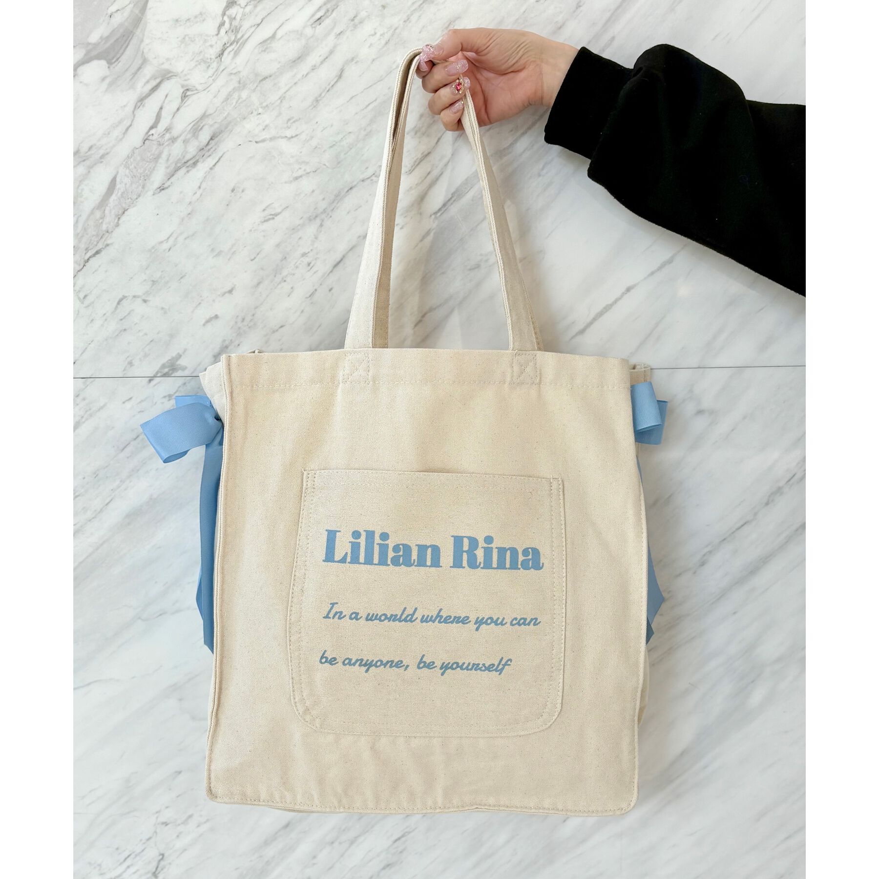 Ober Tashe「【新色入荷】推し活にもぴったり！リリアンリーナサイドリボントートバッグ」|トートバッグ|