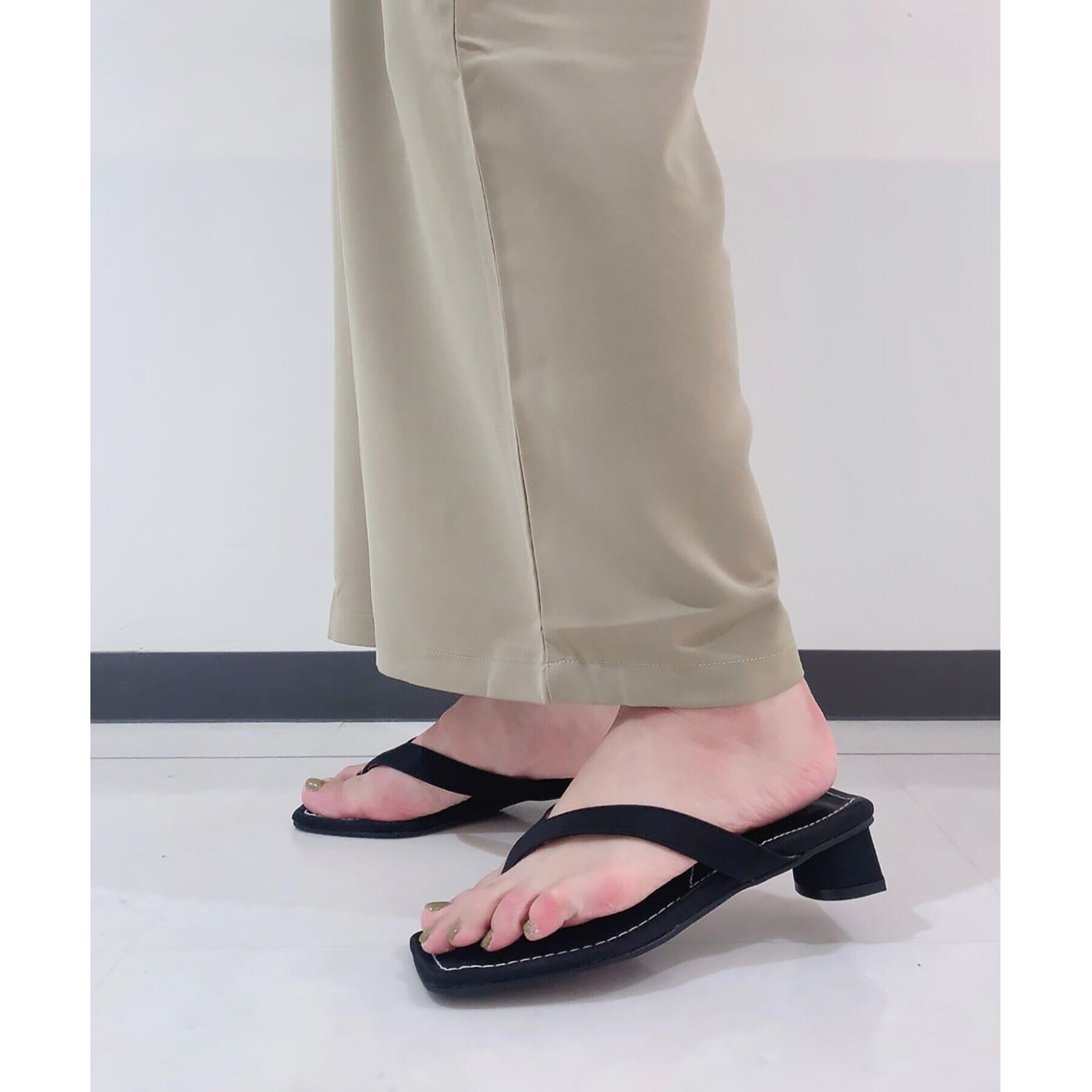 ESPERANZA「スクエアトゥモードトングサンダル」|サンダル|