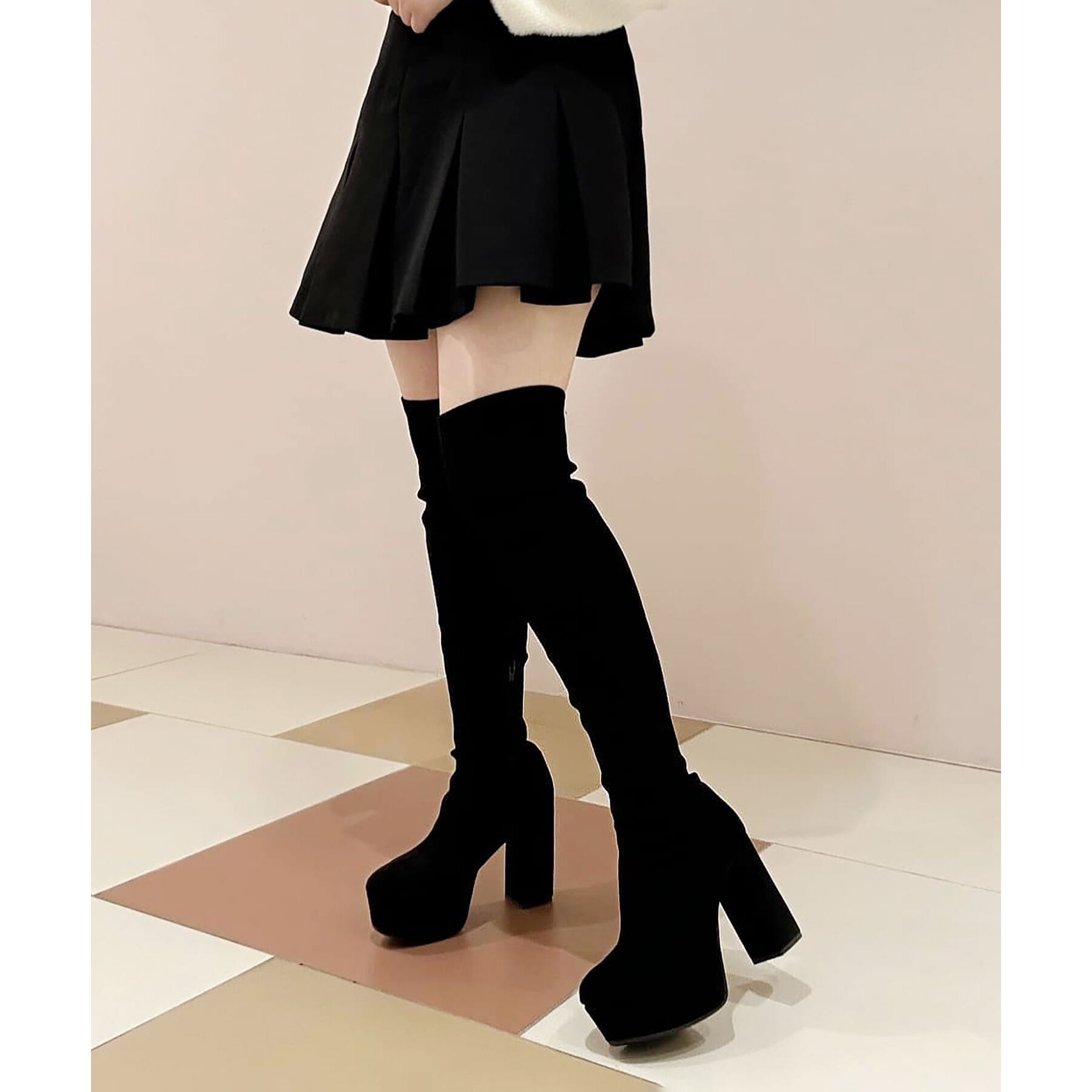 ESPERANZA「厚底ラク盛りニーハイブーツ」|ショートブーツ|
