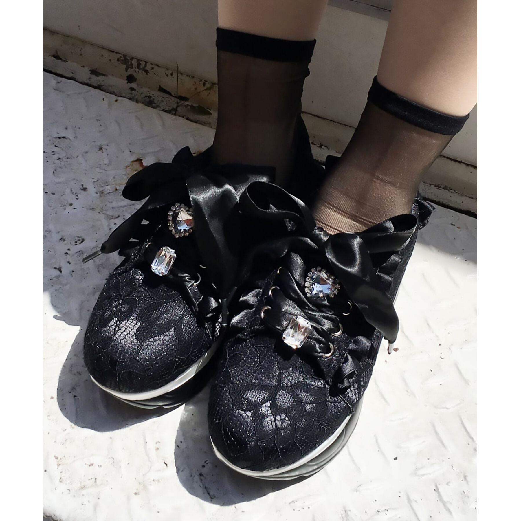 csT&P「厚底キラキラストーン付きスニーカー」|スニーカー|