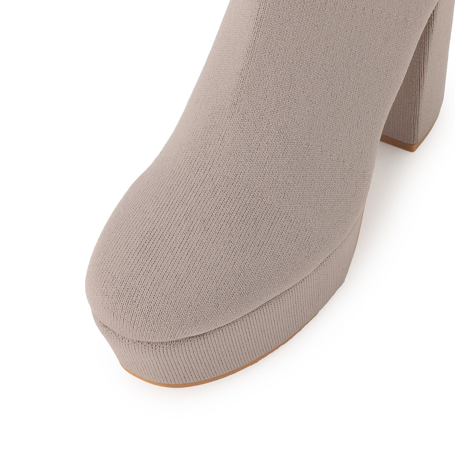 ESPERANZA「【ラク盛り／ショートブーツ】リピーター続出／脚長美脚　厚底ニットショートブーツ」|ショートブーツ|