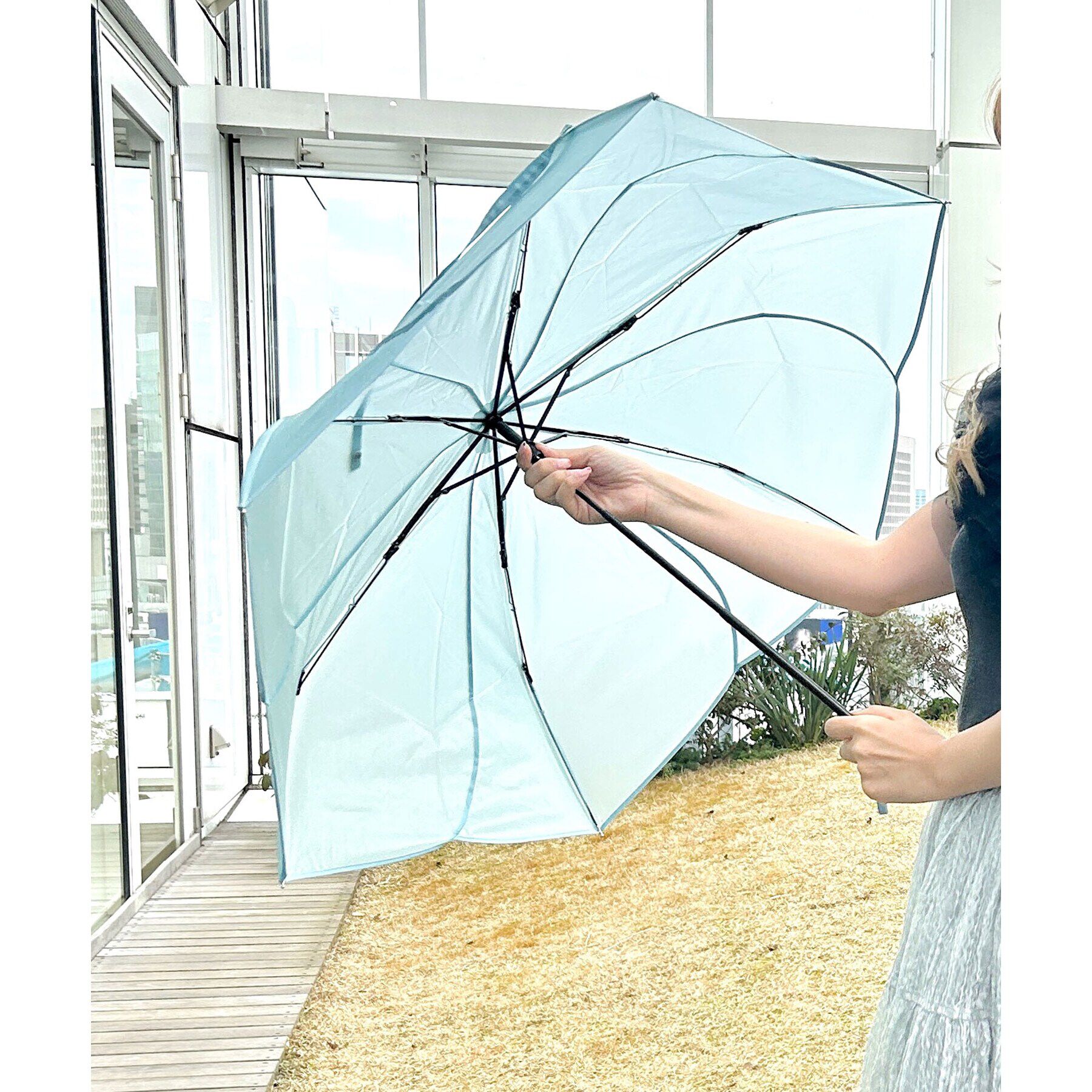 Ober Tashe「クリアアンブレラ／パウダリーフローラ長傘 雨傘」|傘|