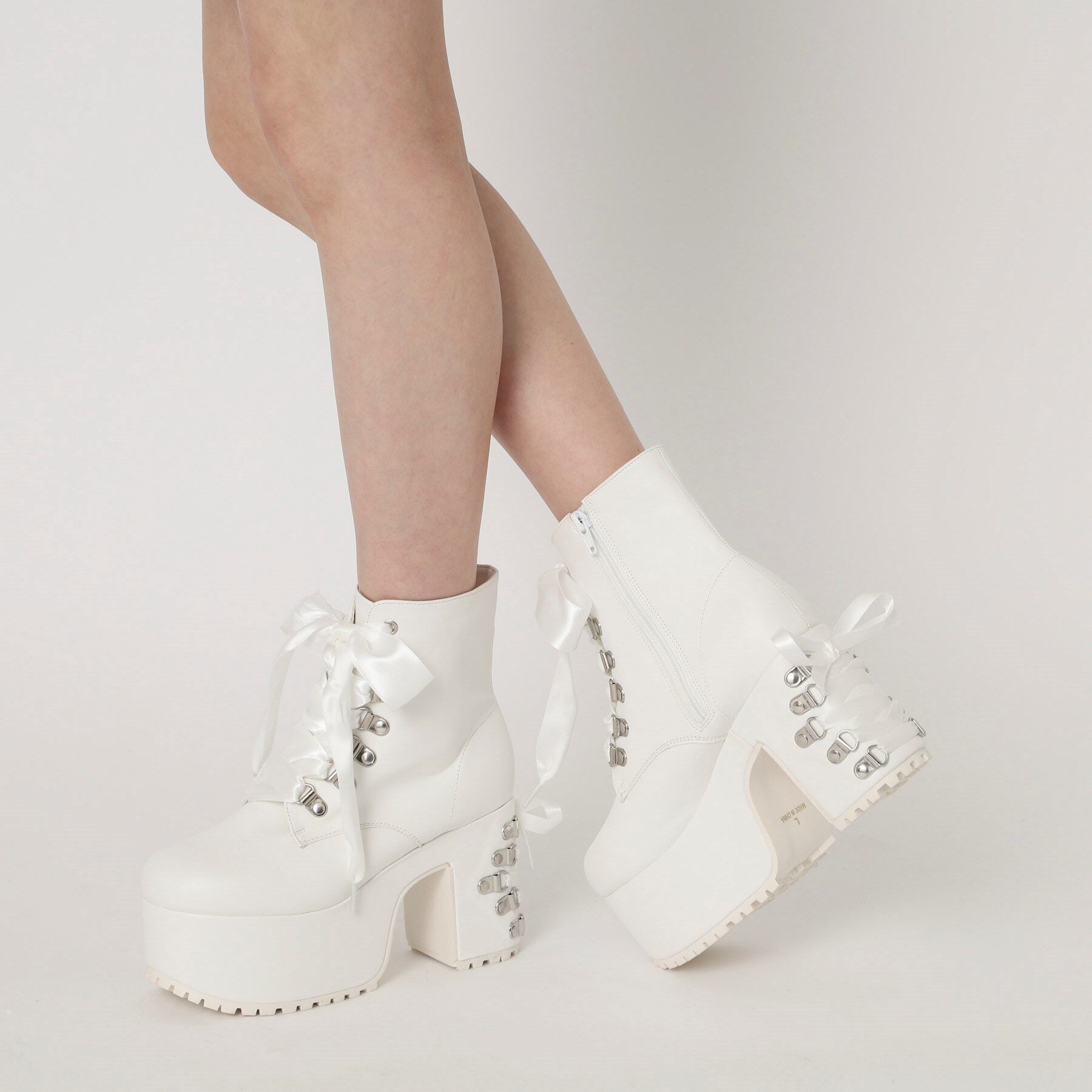 csT&P「厚底 ハトメ レースアップブーツ」|ショートブーツ|