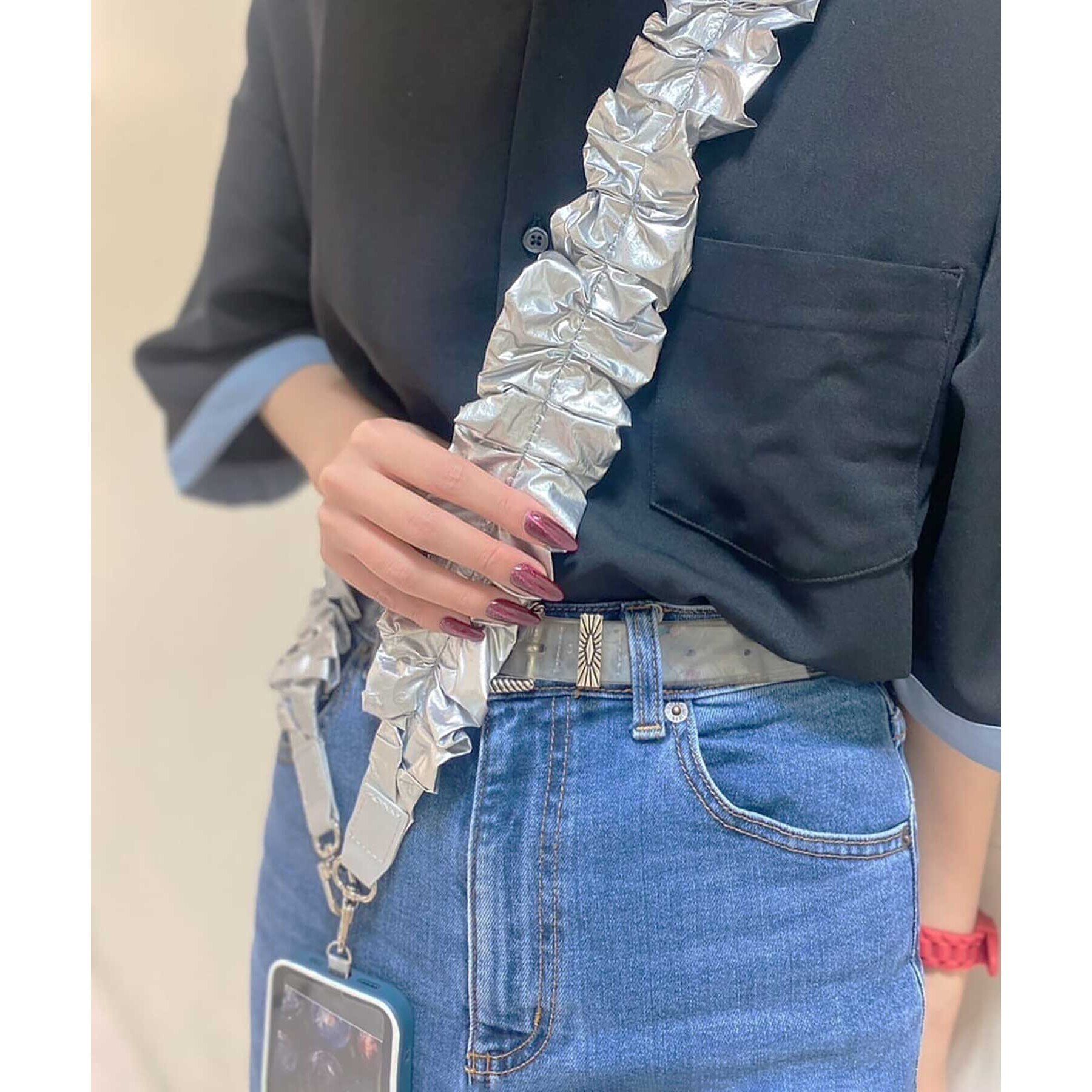 Grandedge「ロングシャーリングストラップ スマホショルダー スマホアクセサリー」|ストラップ|