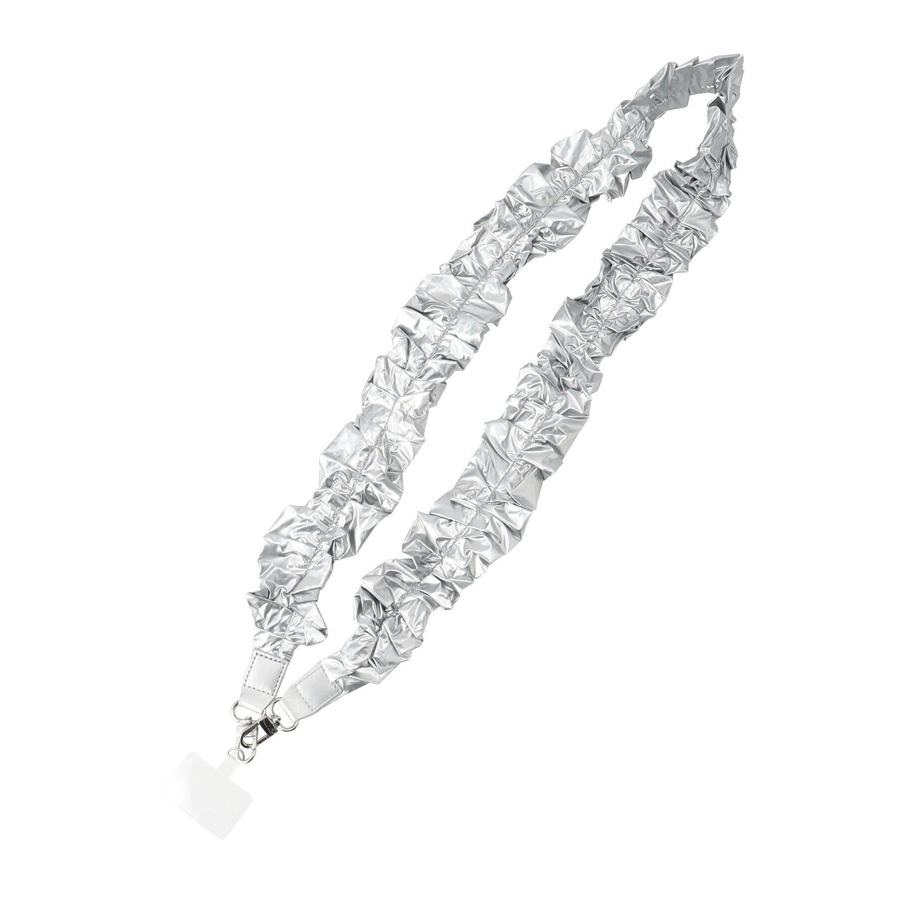 Grandedge「ロングシャーリングストラップ スマホショルダー スマホアクセサリー」|ストラップ|シルバー(208)