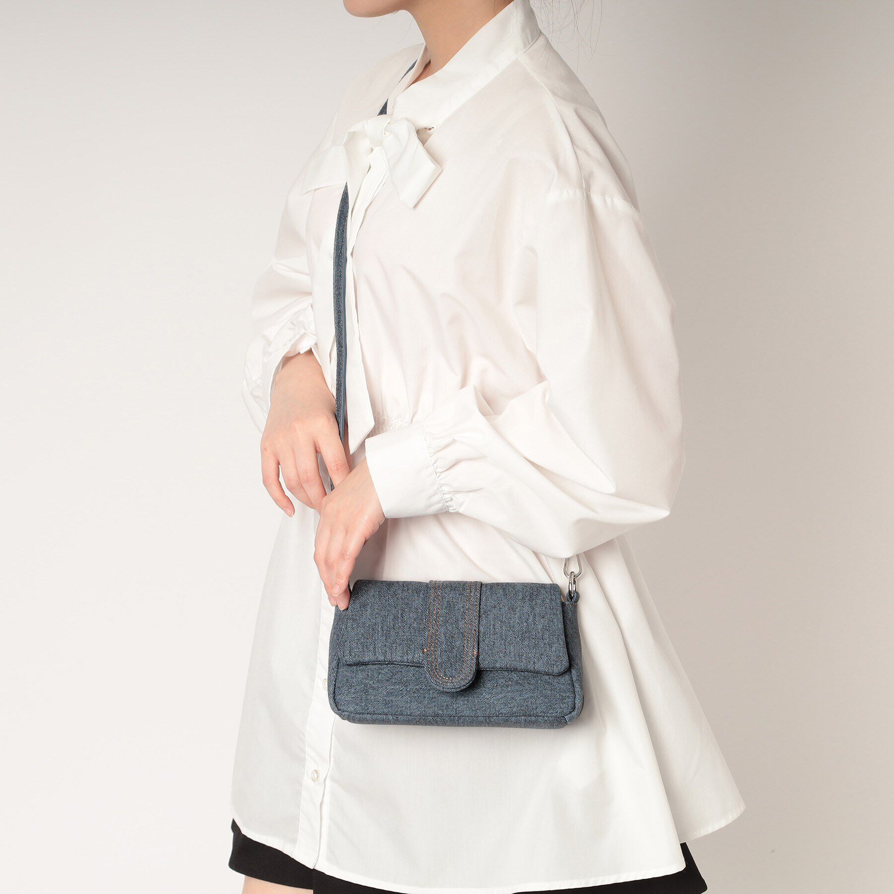 Ober Tashe「デニム風ショルダ－バッグ」|ショルダー・メッセンジャー|