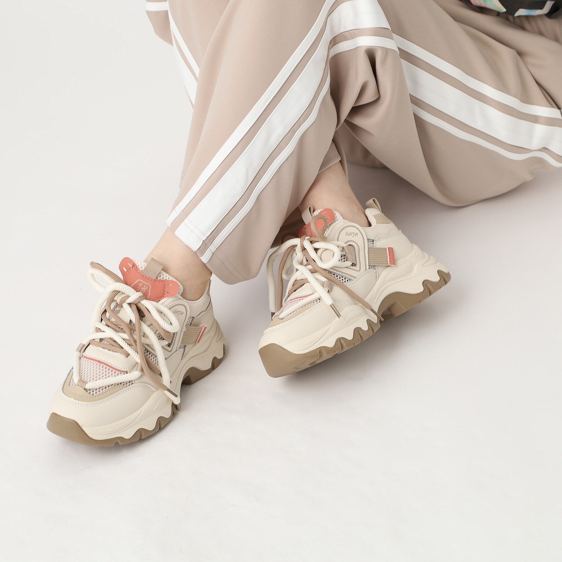 csT&P「厚底メッシュハートスニーカー」|スニーカー|