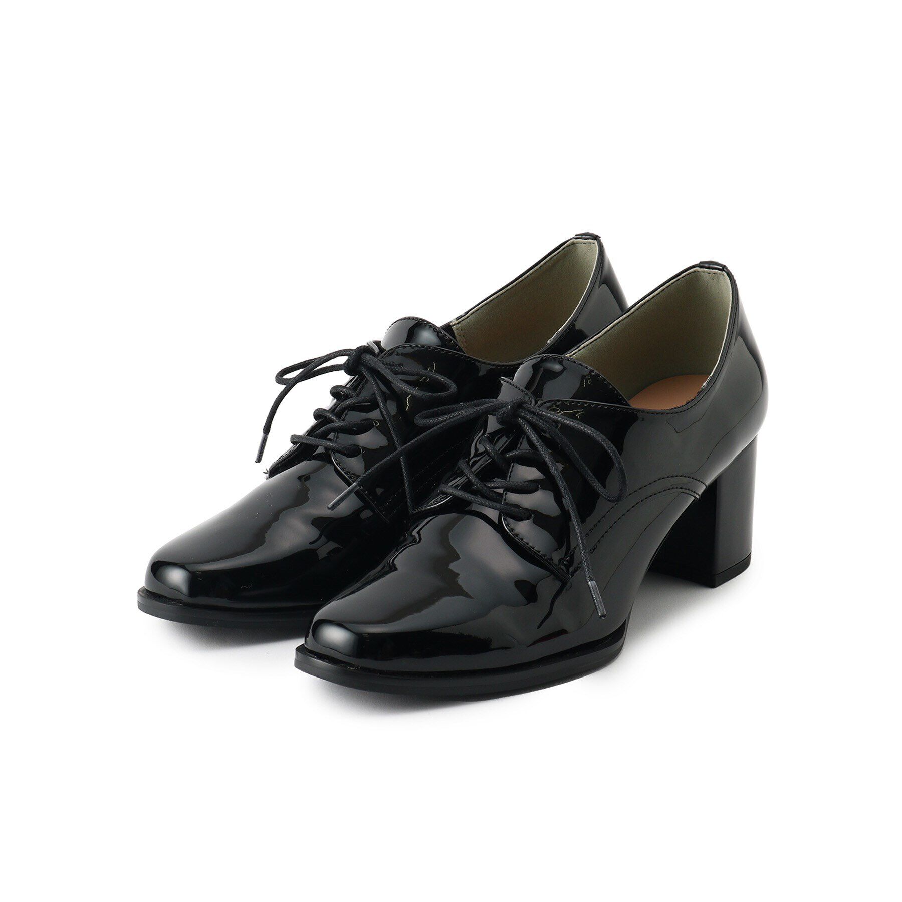ESPERANZA「レースアップヒールパンプス/晴雨兼用」|パンプス|ブラック(219)